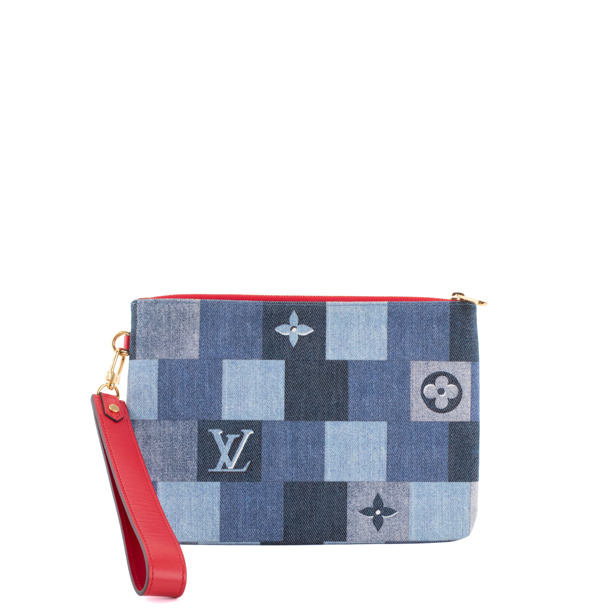 LOUIS VUITTON - Pochette City Louis Vuitton en denim patchwork