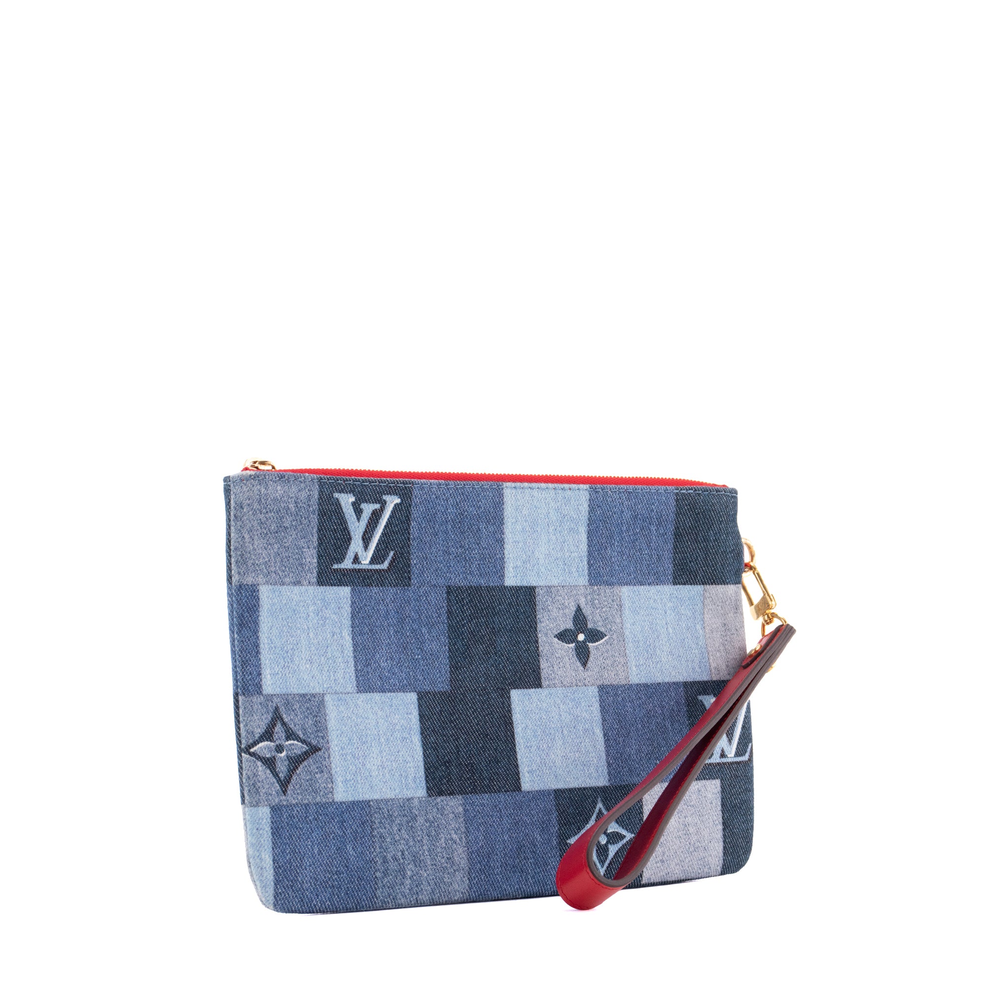 LOUIS VUITTON - Pochette City Louis Vuitton en denim patchwork