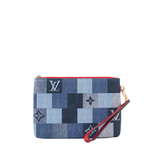 LOUIS VUITTON - Pochette City Louis Vuitton en denim patchwork
