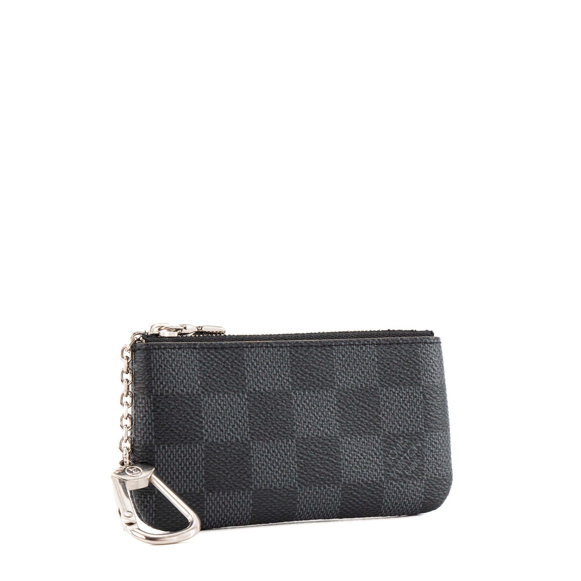 LOUIS VUITTON - Pochette clés Louis Vuitton en toile enduite damier graphite