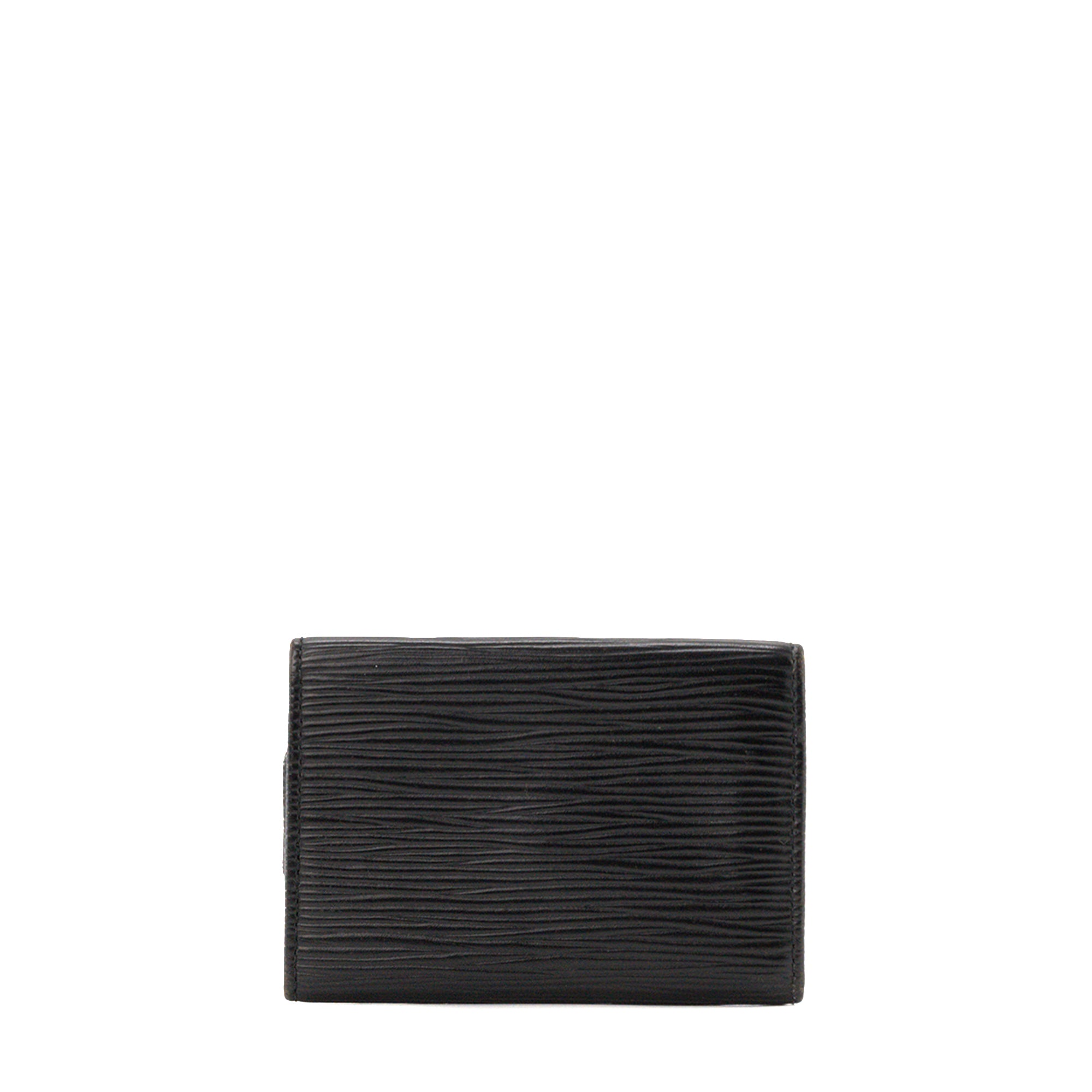 LOUIS VUITTON - Pochette Clés Louis Vuitton en cuir épi noir vintage