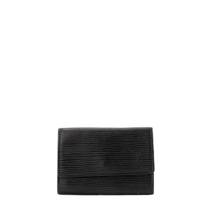 LOUIS VUITTON - Pochette Clés Louis Vuitton en cuir épi noir vintage