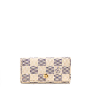 LOUIS VUITTON - Pochette Clés Louis Vuitton en toile enduite damier azur
