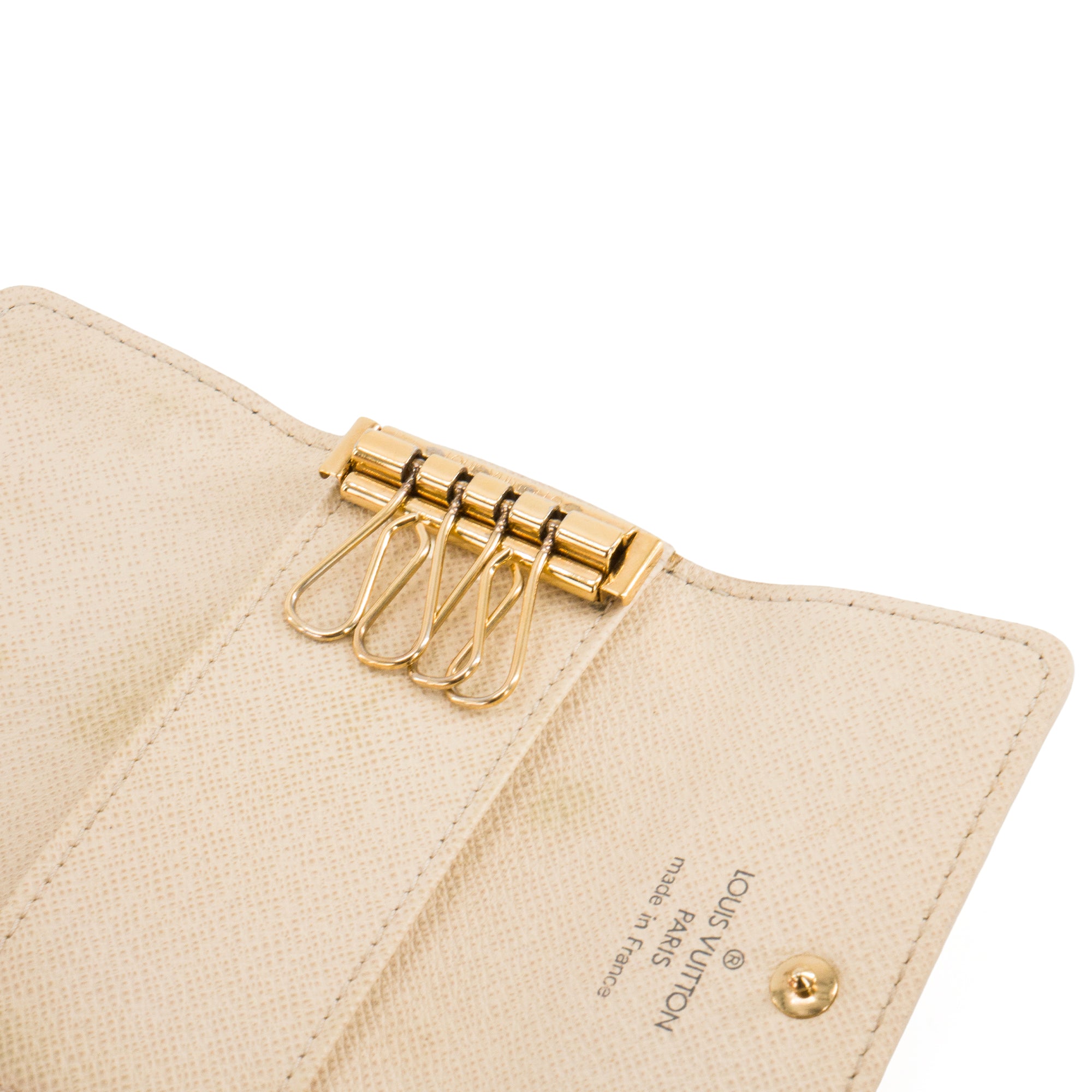 LOUIS VUITTON - Pochette Clés Louis Vuitton en toile enduite damier azur