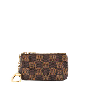 Louis Vuitton - Pochette clés Louis Vuitton en toile enduite damier ébène