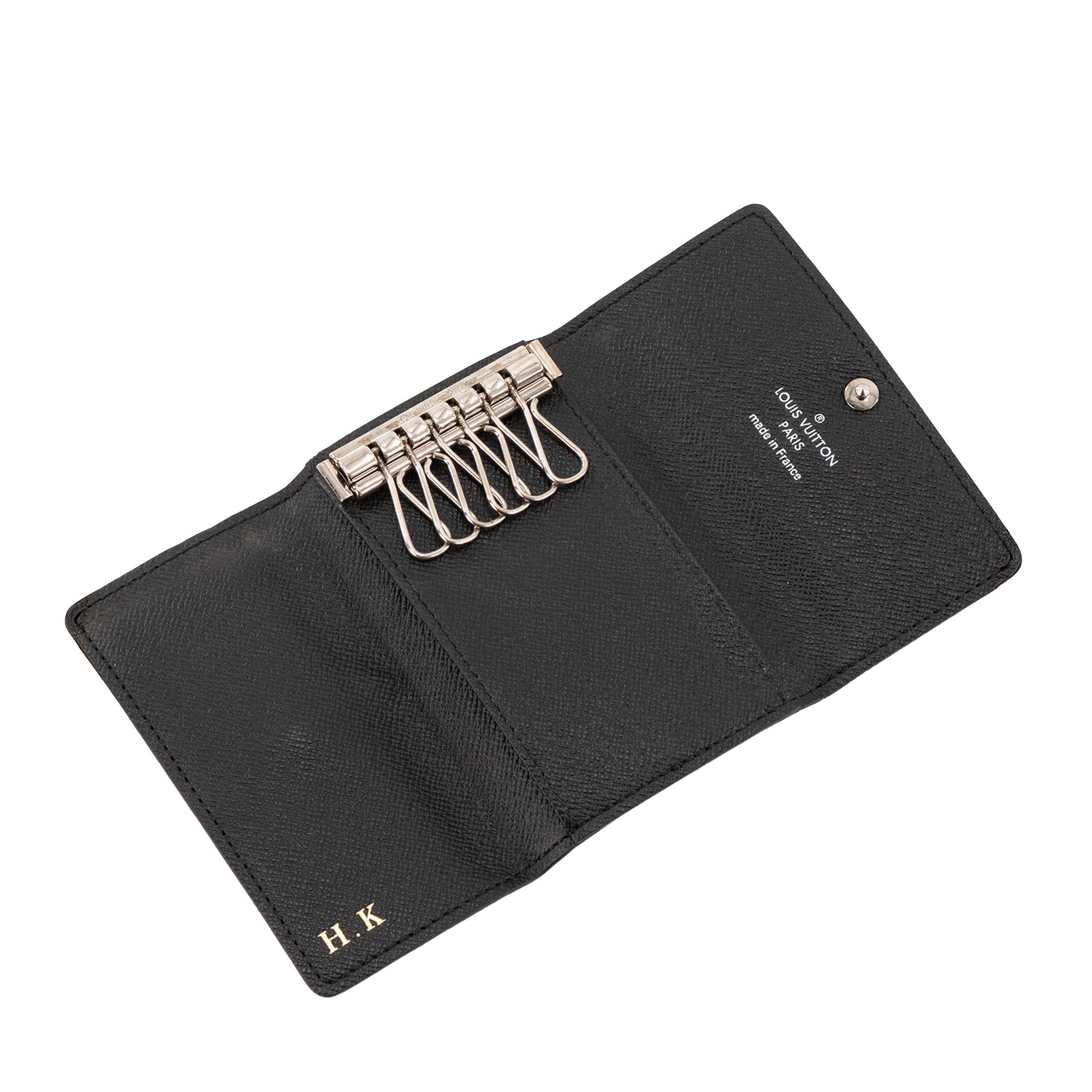 LOUIS VUITTON - Pochette clés Louis Vuitton en toile enduite damier éclipse