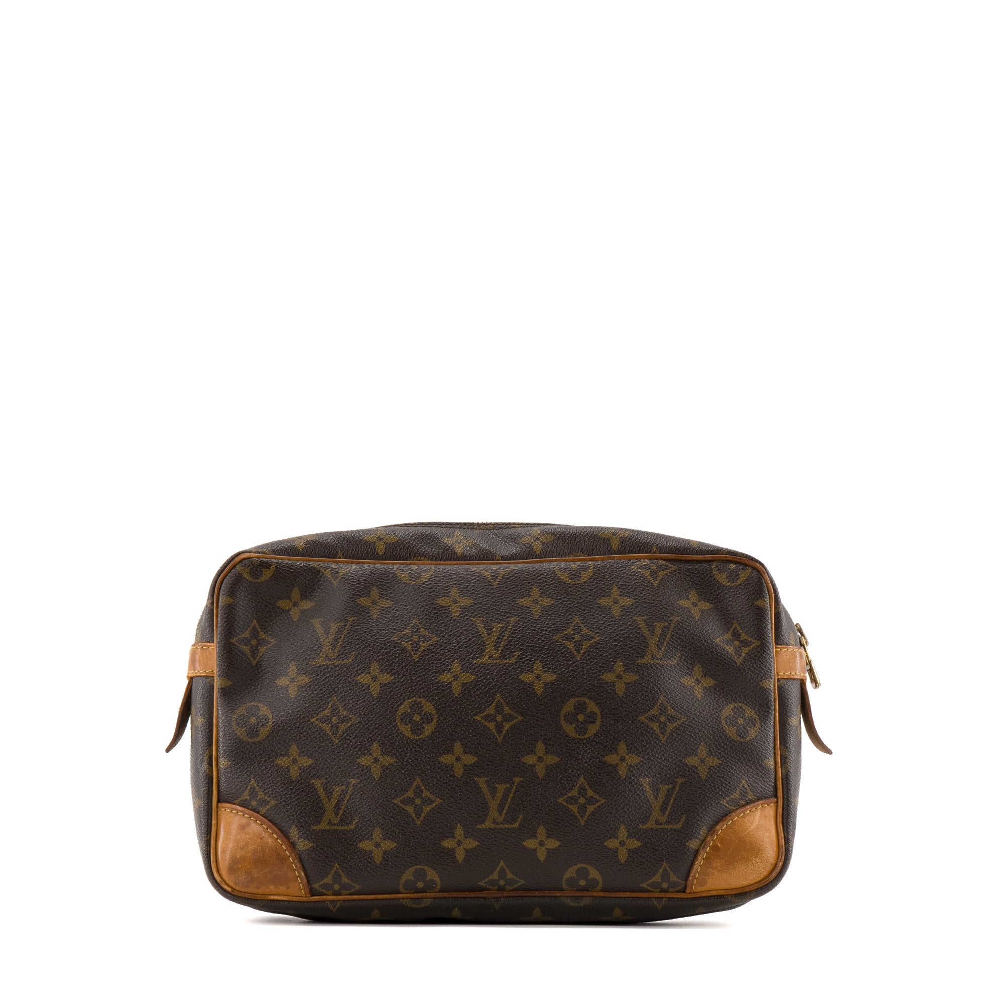 LOUIS VUITTON - Pochette Compiegne Louis Vuitton en toile enduite monogrammée vintage