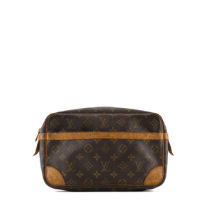 LOUIS VUITTON - Pochette Compiegne Louis Vuitton en toile enduite monogrammée vintage