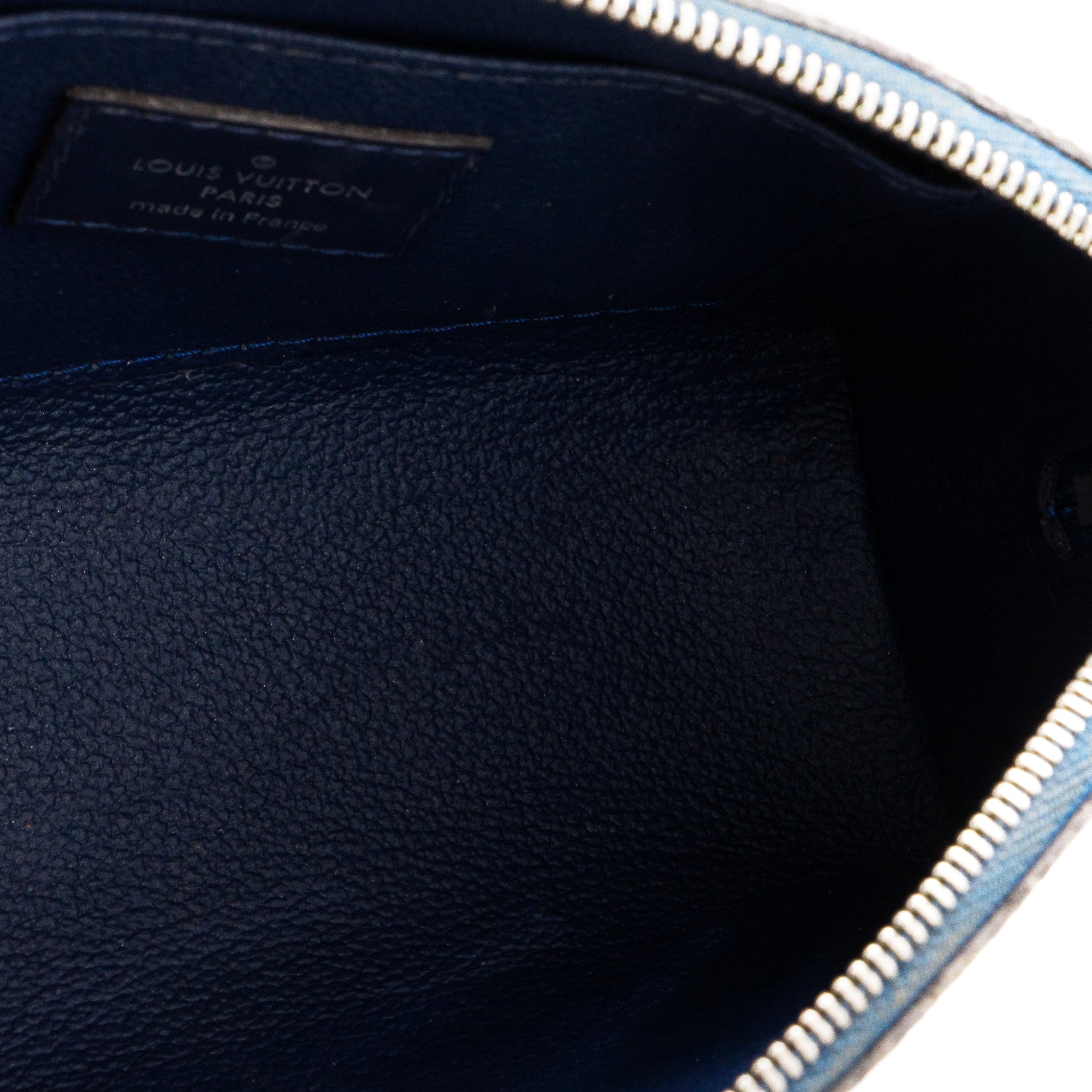 LOUIS VUITTON - Pochette cosmétique Escale Louis Vuitton en toile enduite bleu édition limitée