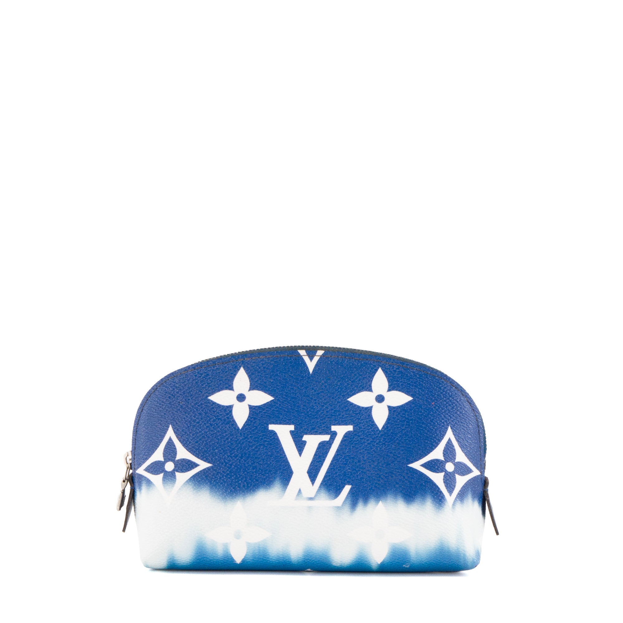 LOUIS VUITTON - Pochette cosmétique Escale Louis Vuitton en toile enduite bleu édition limitée