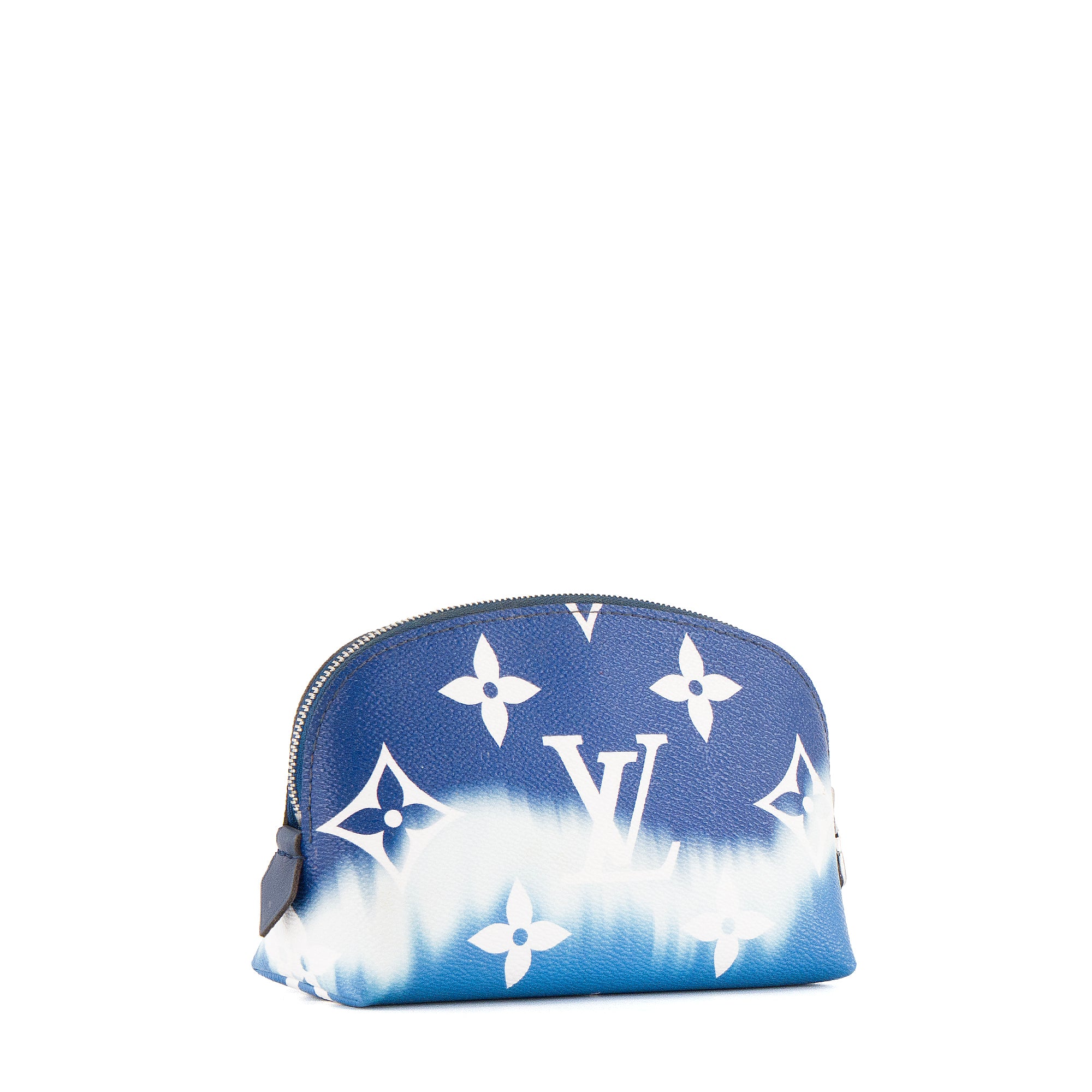 LOUIS VUITTON - Pochette cosmétique Escale Louis Vuitton en toile enduite bleu édition limitée