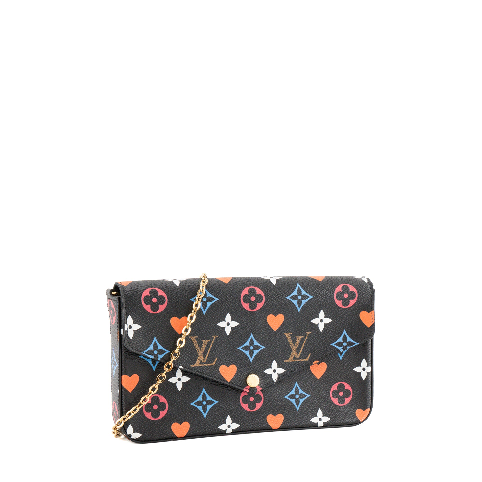 LOUIS VUITTON - Pochette Félicie Game On Louis Vuitton en toile enduite monogrammée multicolore édition limitée