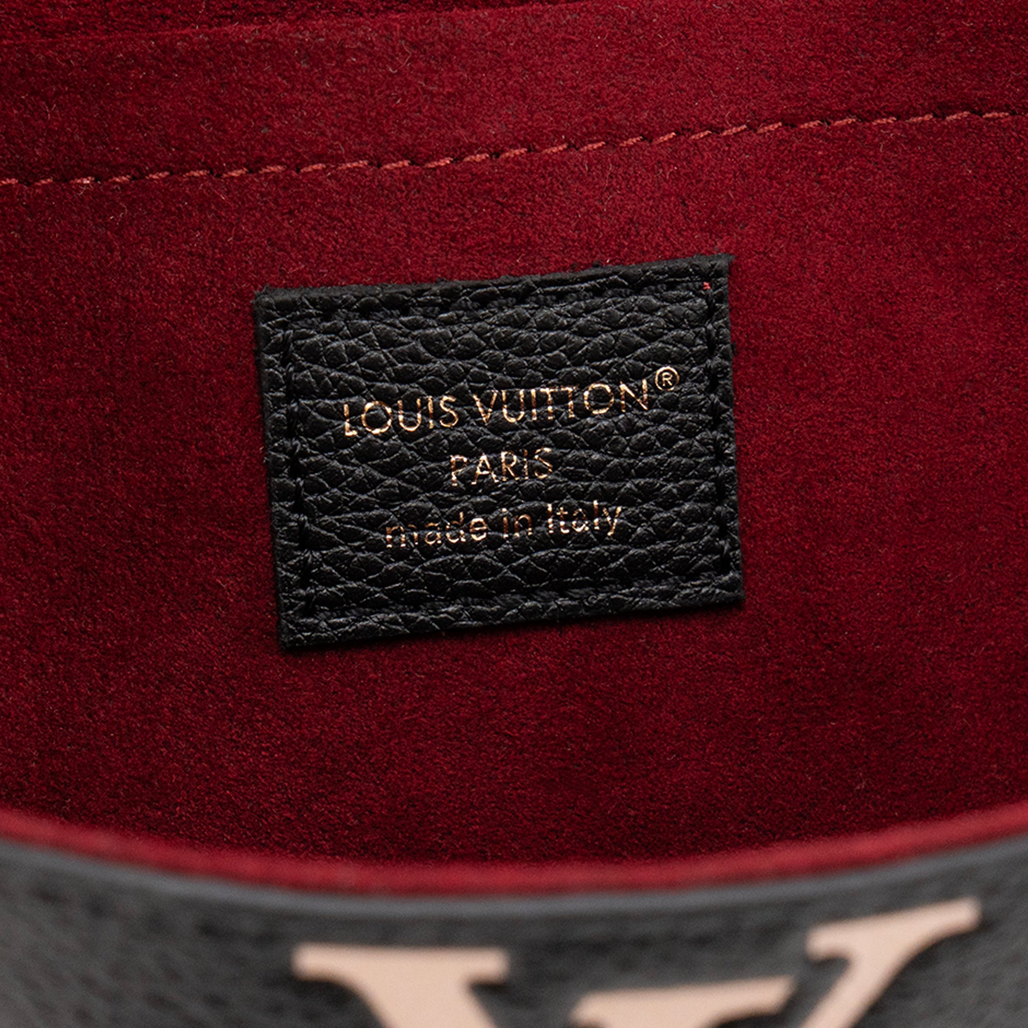 LOUIS VUITTON - Pochette Félicie Louis Vuitton en cuir empreinte noir et beige