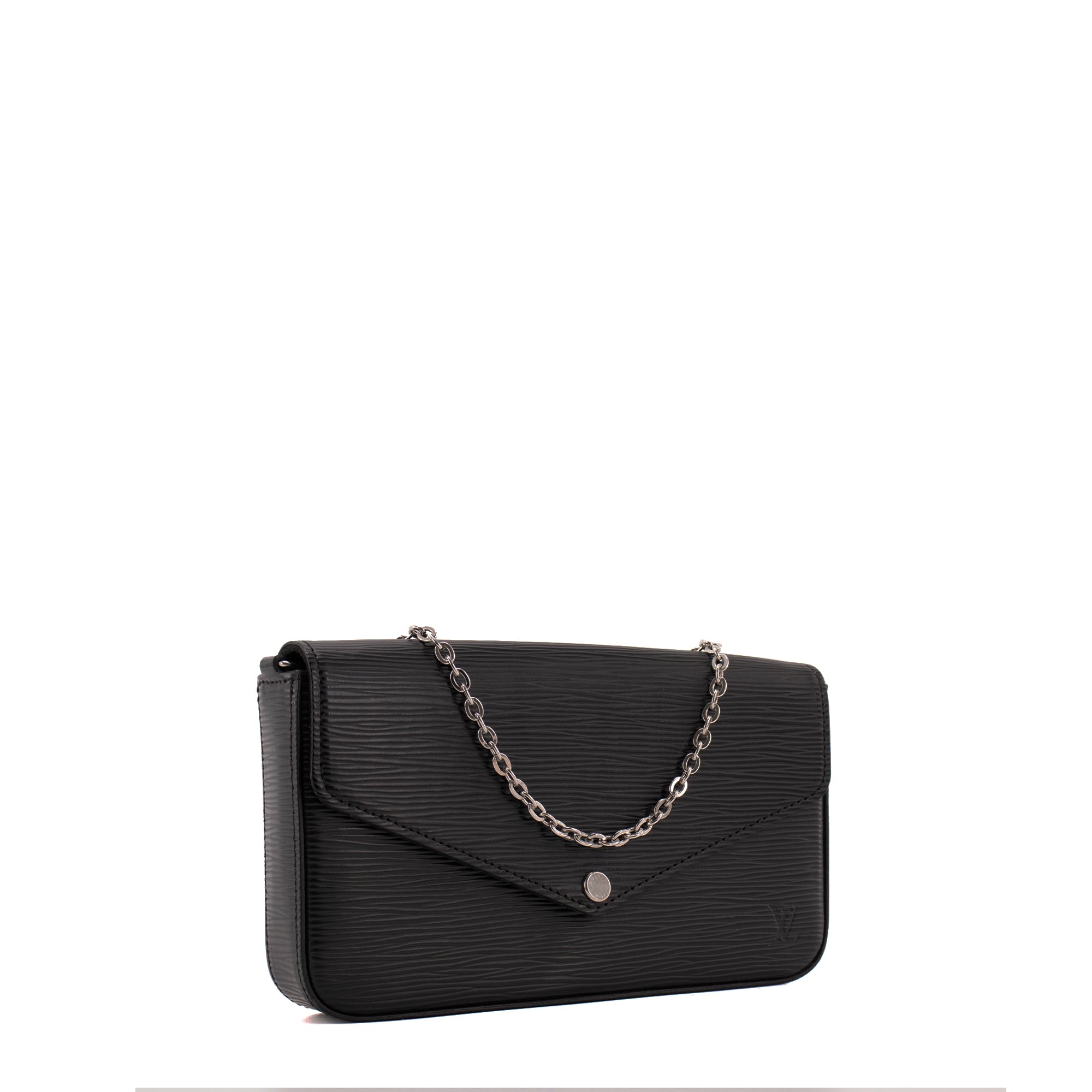 LOUIS VUITTON - Sac à bandoulière Pochette Félicie Louis Vuitton en cuir épi noir