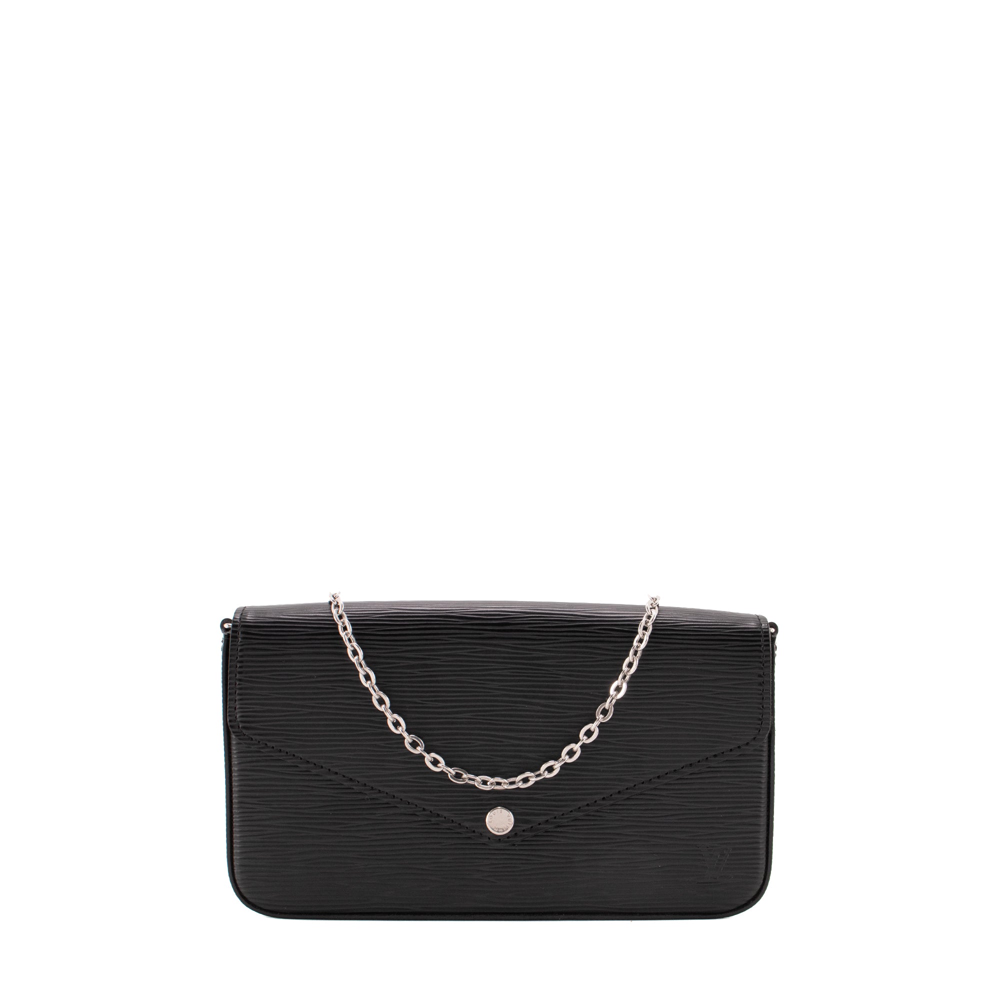 LOUIS VUITTON - Sac à bandoulière Pochette Félicie Louis Vuitton en cuir épi noir