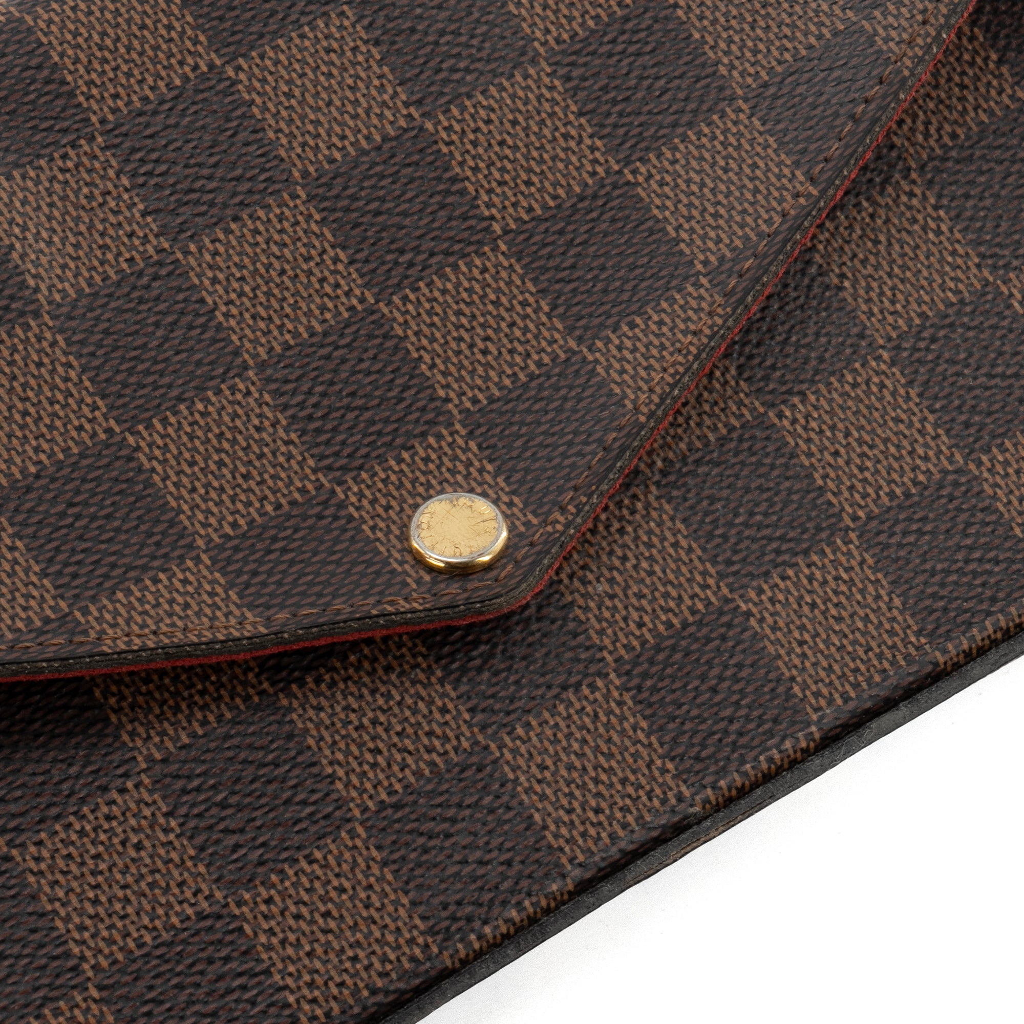 LOUIS VUITTON - Pochette Félicie Louis Vuitton en toile enduite damier ébène
