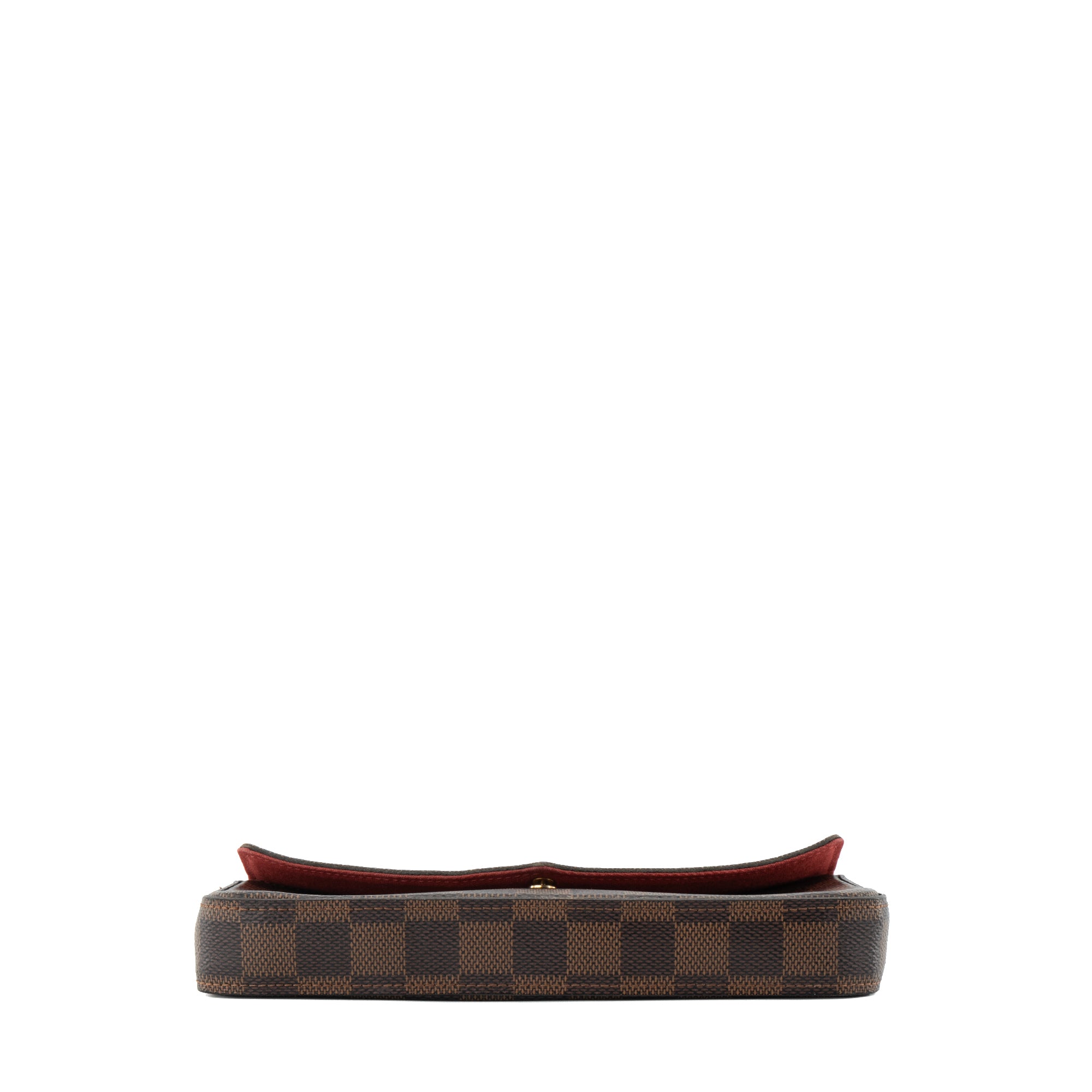 LOUIS VUITTON - Pochette Félicie Louis Vuitton en toile enduite damier ébène