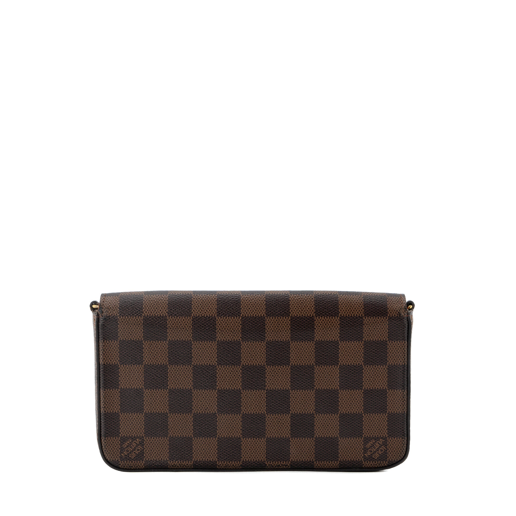 LOUIS VUITTON - Pochette Félicie Louis Vuitton en toile enduite damier ébène