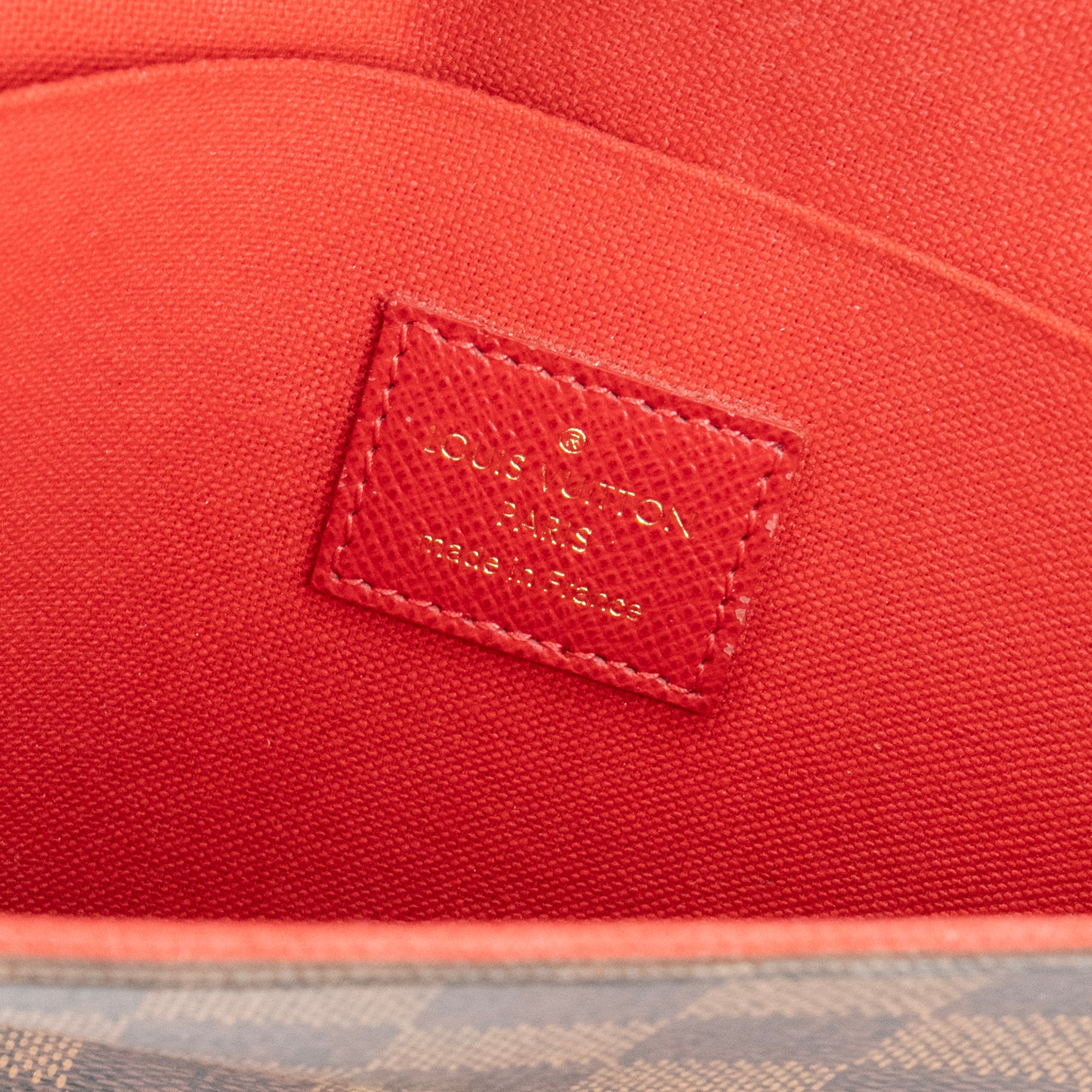 LOUIS VUITTON - Pochette Félicie Louis Vuitton en toile enduite damier ébène