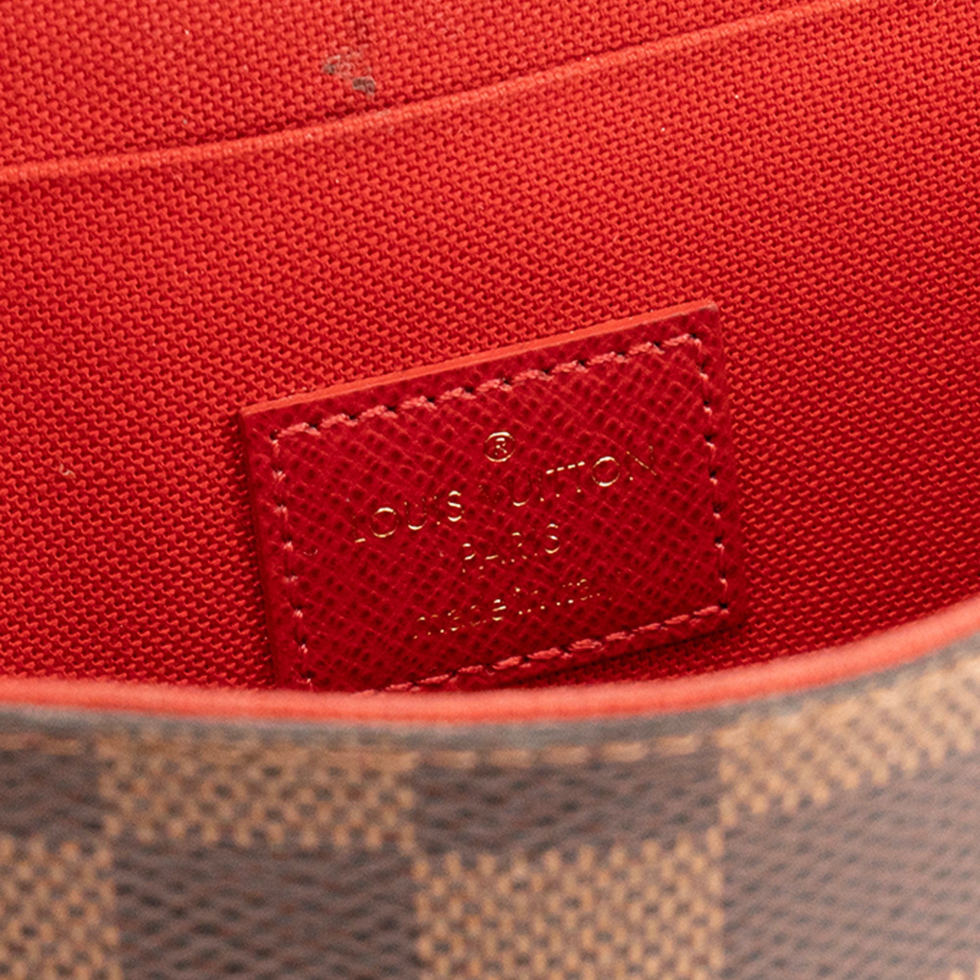 LOUIS VUITTON - Pochette Félicie Louis Vuitton en toile enduite damier ébène