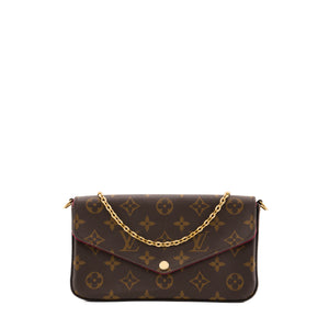 LOUIS VUITTON - Pochette Félicie Louis Vuitton en toile enduite monogrammée