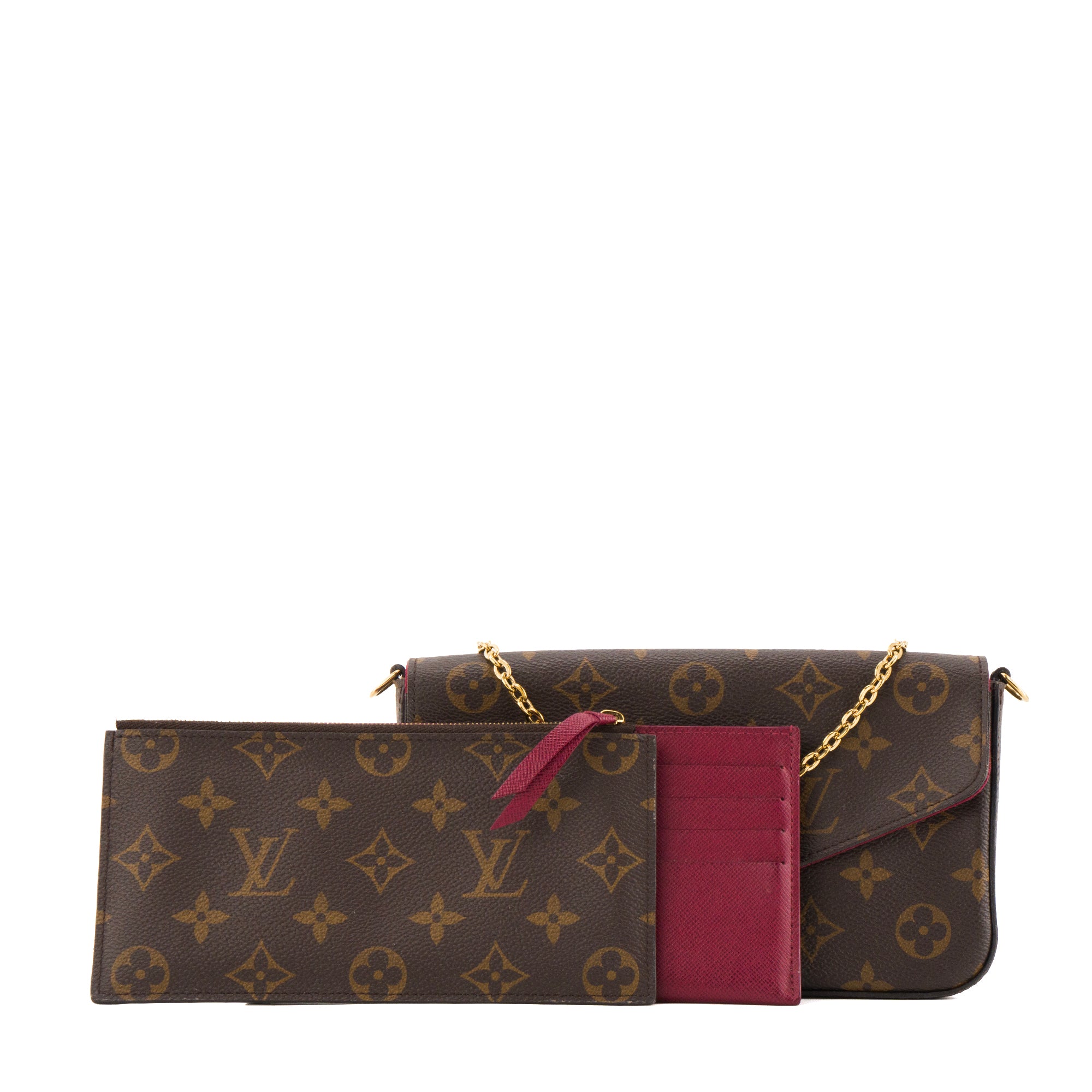 LOUIS VUITTON - Pochette Félicie Louis Vuitton en toile enduite monogrammée