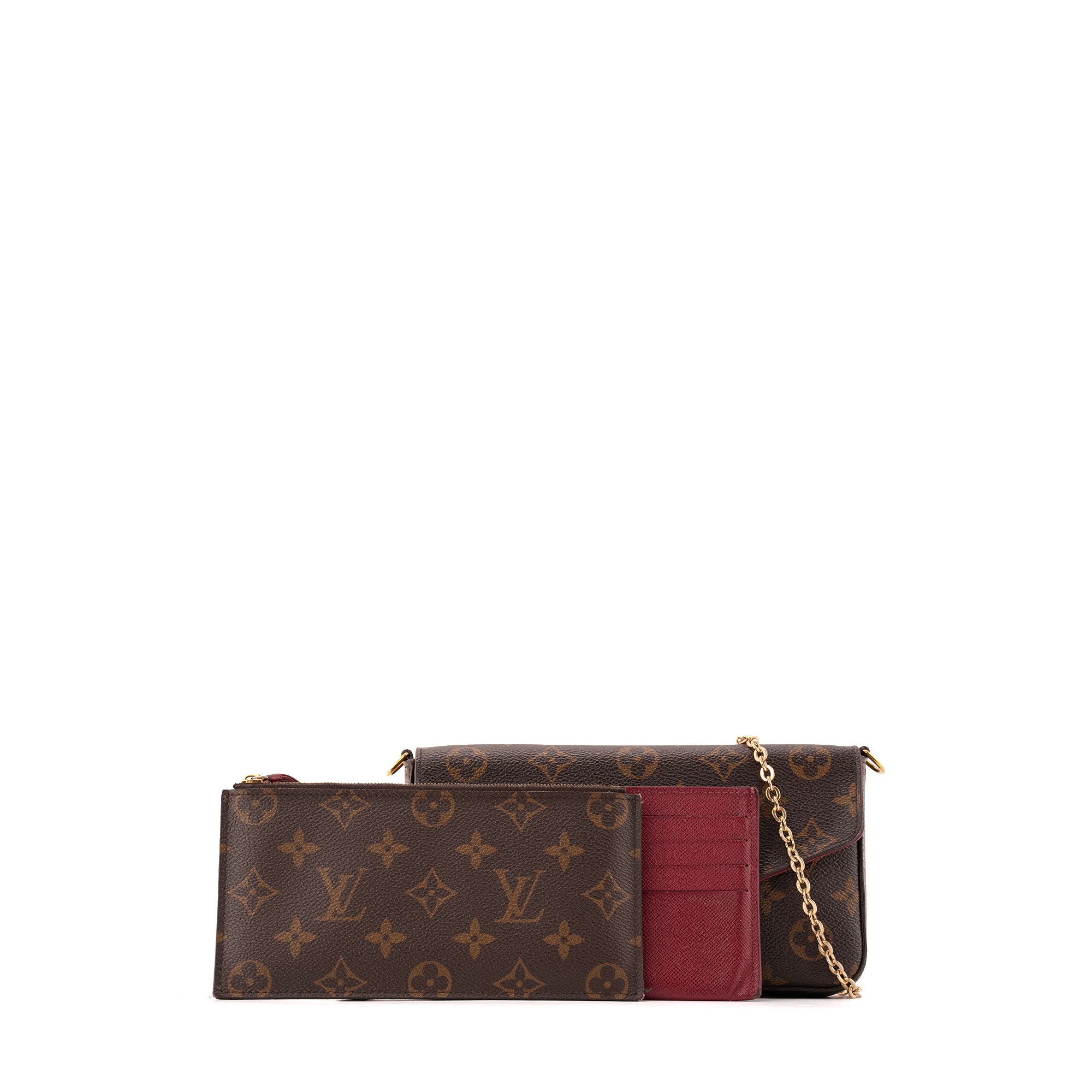 LOUIS VUITTON - Pochette Félicie Louis Vuitton en toile enduite monogrammée