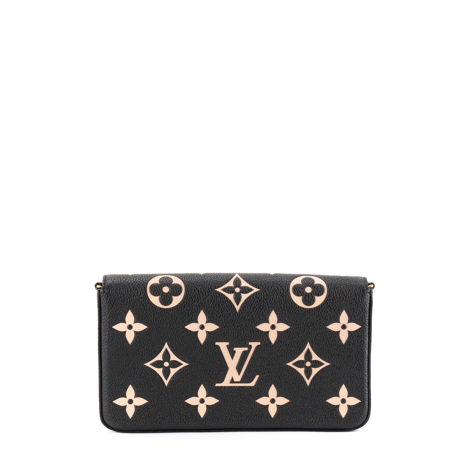 LOUIS VUITTON - Pochette Félicie Monogram Giant Louis Vuitton en cuir grainé noir