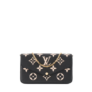 LOUIS VUITTON - Pochette Félicie Monogram Giant Louis Vuitton en cuir grainé noir