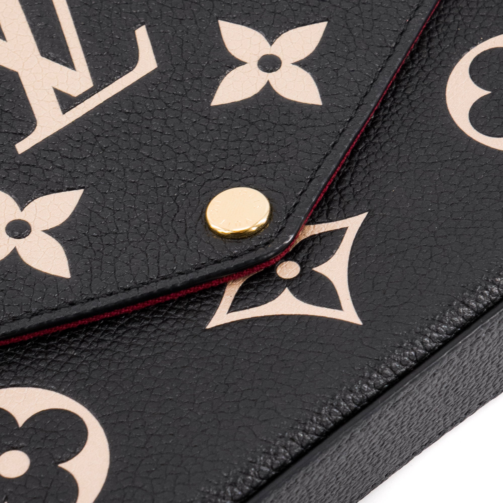 LOUIS VUITTON - Pochette Félicie Monogram Giant Louis Vuitton en cuir grainé noir