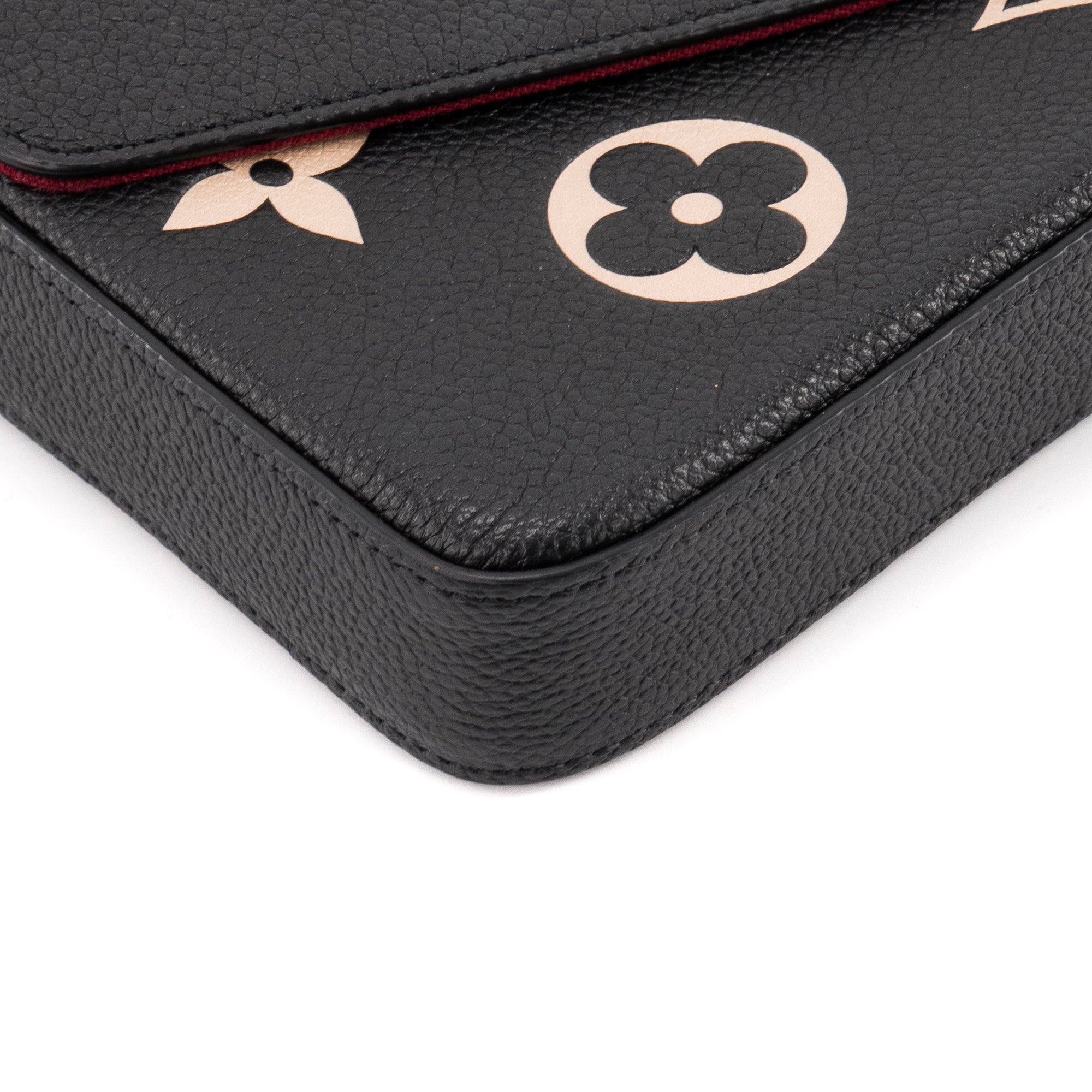 LOUIS VUITTON - Pochette Félicie Monogram Giant Louis Vuitton en cuir grainé noir