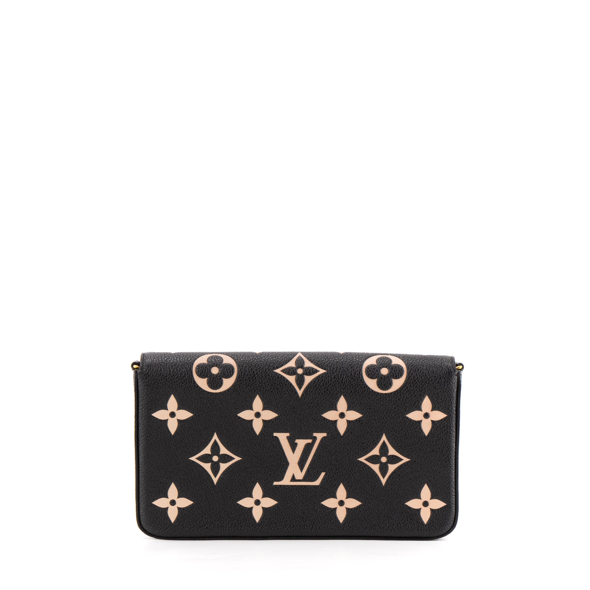 LOUIS VUITTON - Pochette Félicie Monogram Giant Louis Vuitton en cuir grainé noir