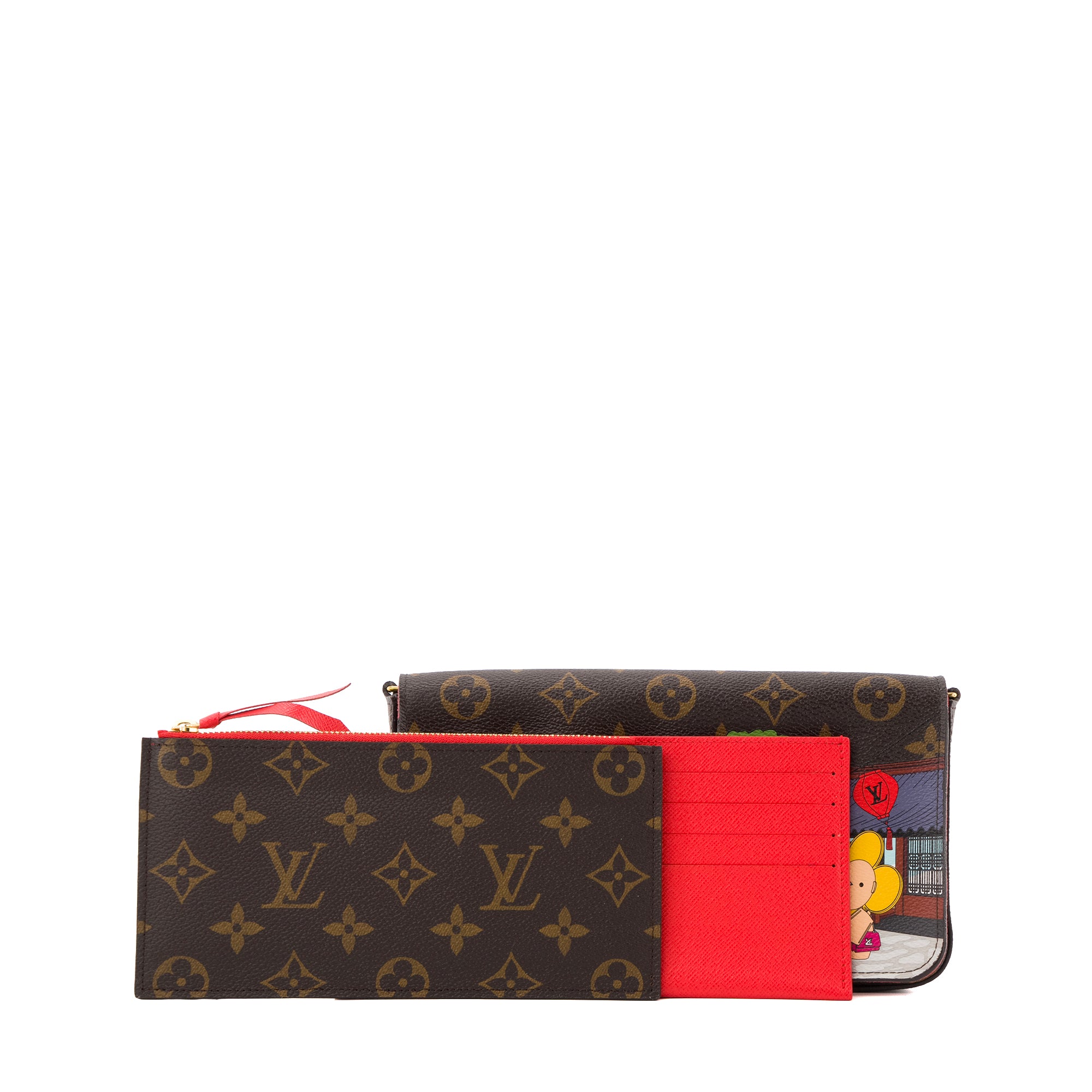 LOUIS VUITTON - Pochette Félicie Vivienne Louis Vuitton en toile enduite monogrammée édition limitée