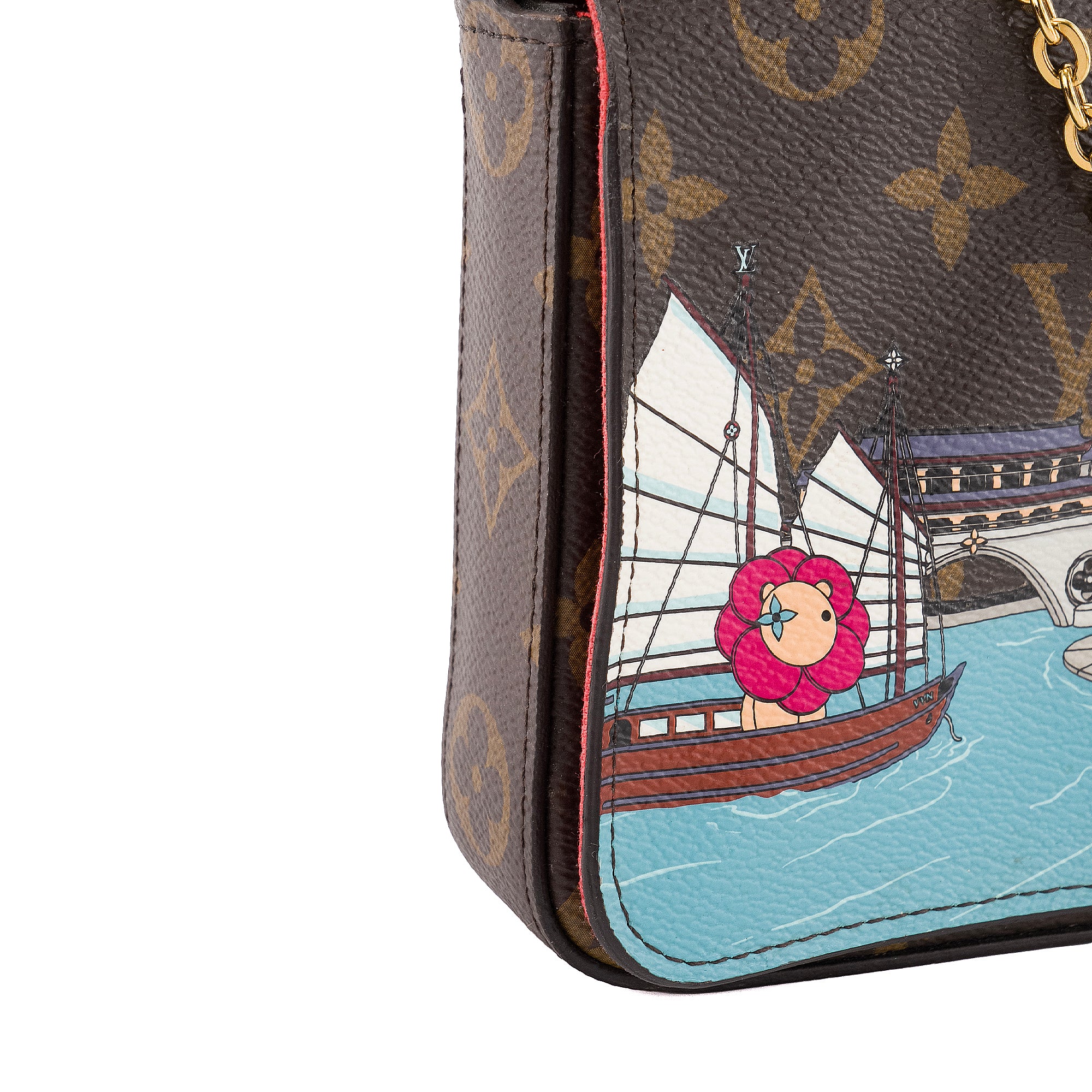 LOUIS VUITTON - Pochette Félicie Vivienne Louis Vuitton en toile enduite monogrammée édition limitée