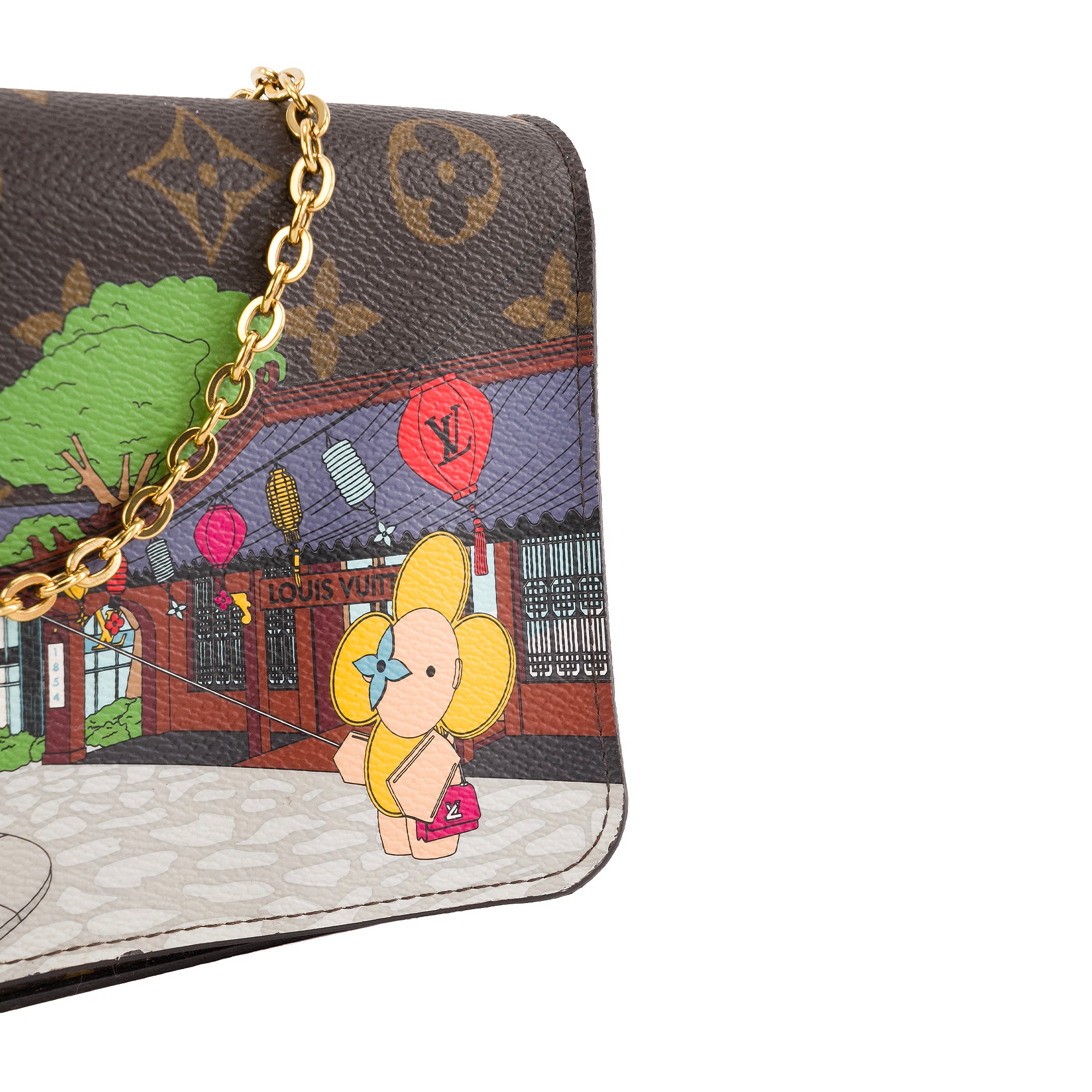 LOUIS VUITTON - Pochette Félicie Vivienne Louis Vuitton en toile enduite monogrammée édition limitée