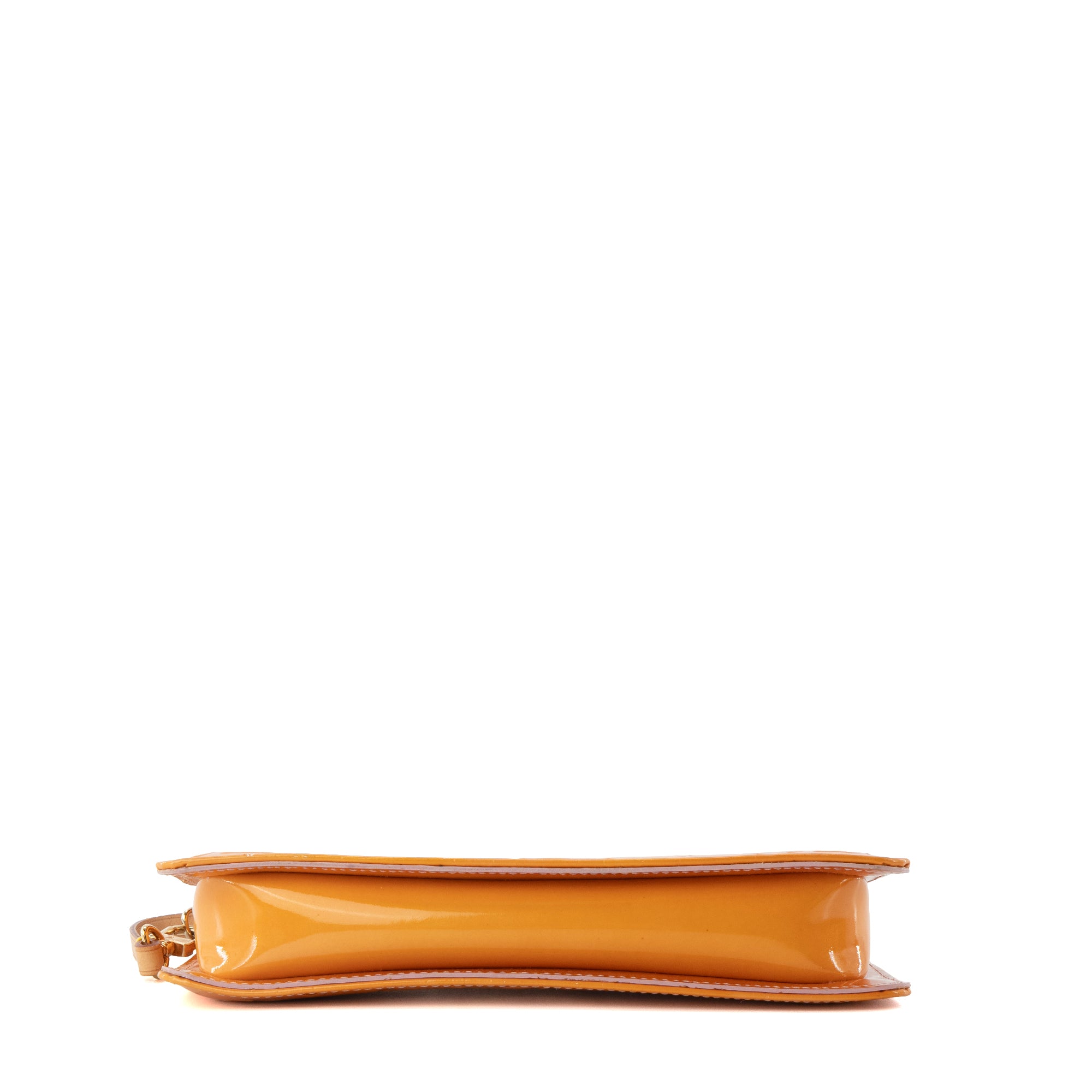 LOUIS VUITTON - Pochette Lexington Louis Vuitton en cuir verni orange
