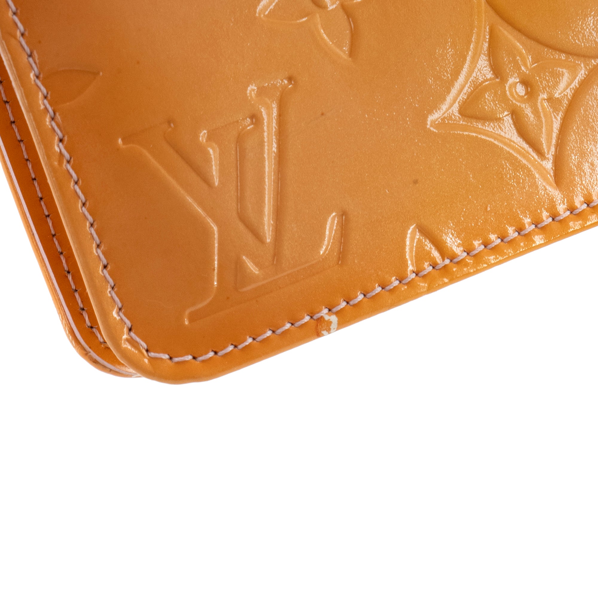LOUIS VUITTON - Pochette Lexington Louis Vuitton en cuir verni orange