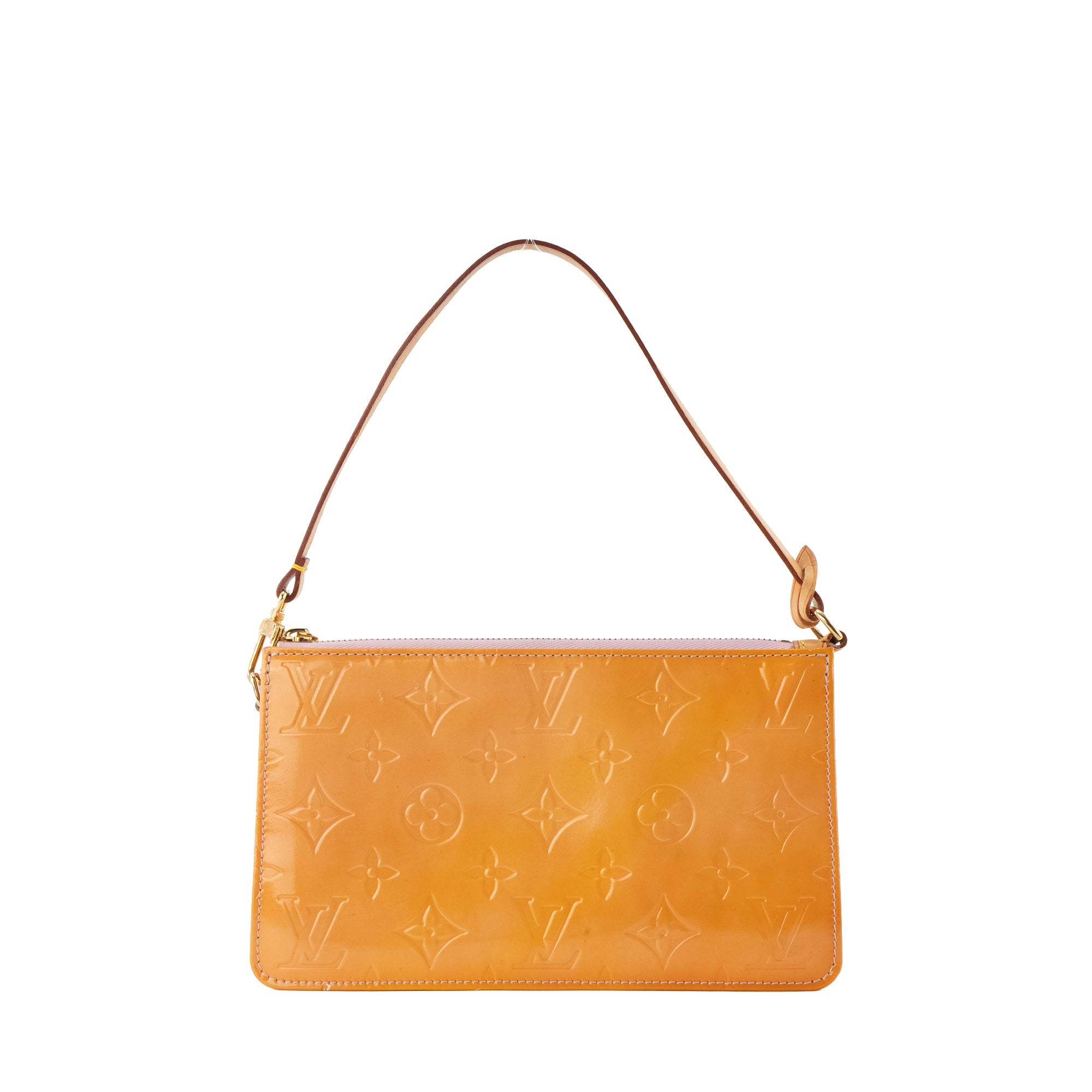 LOUIS VUITTON - Pochette Lexington Louis Vuitton en cuir verni orange