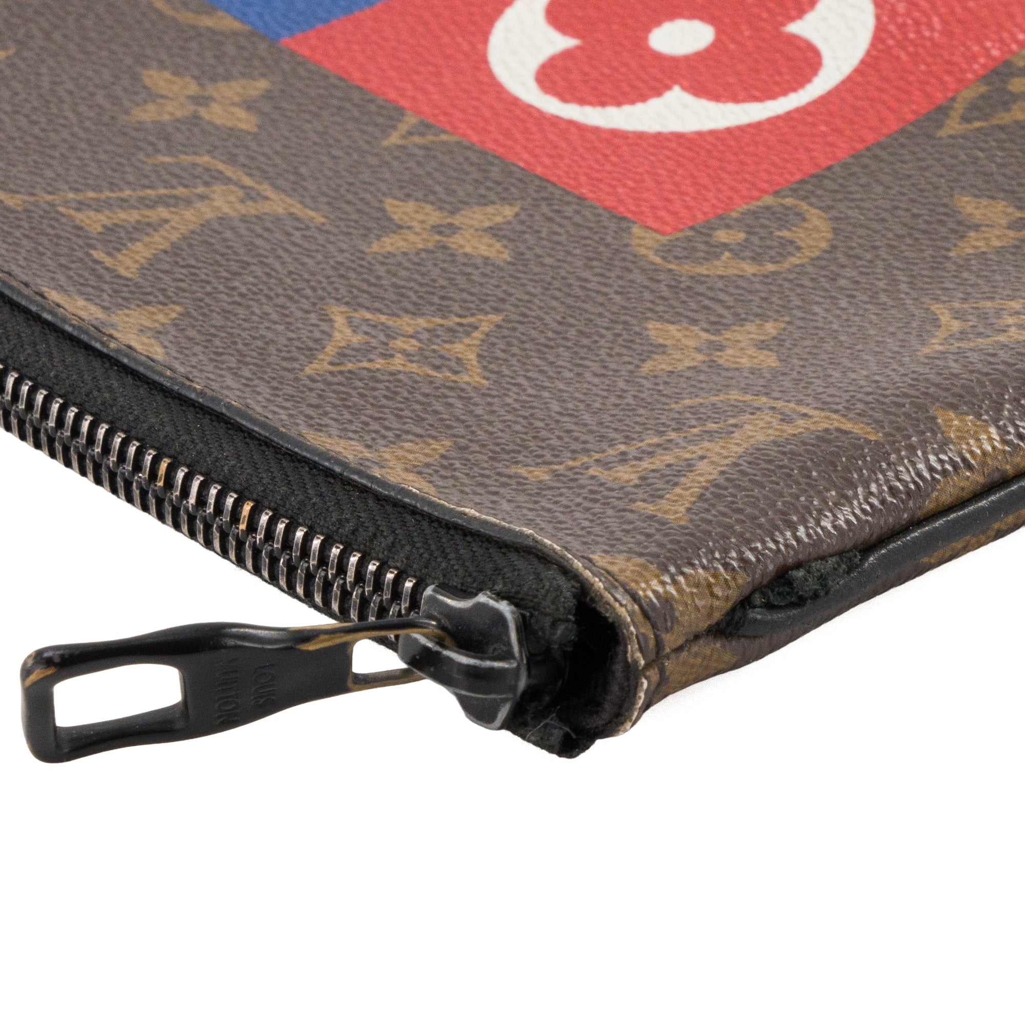 LOUIS VUITTON - Pochette Logo Story Louis Vuitton en toile enduite monogrammée
