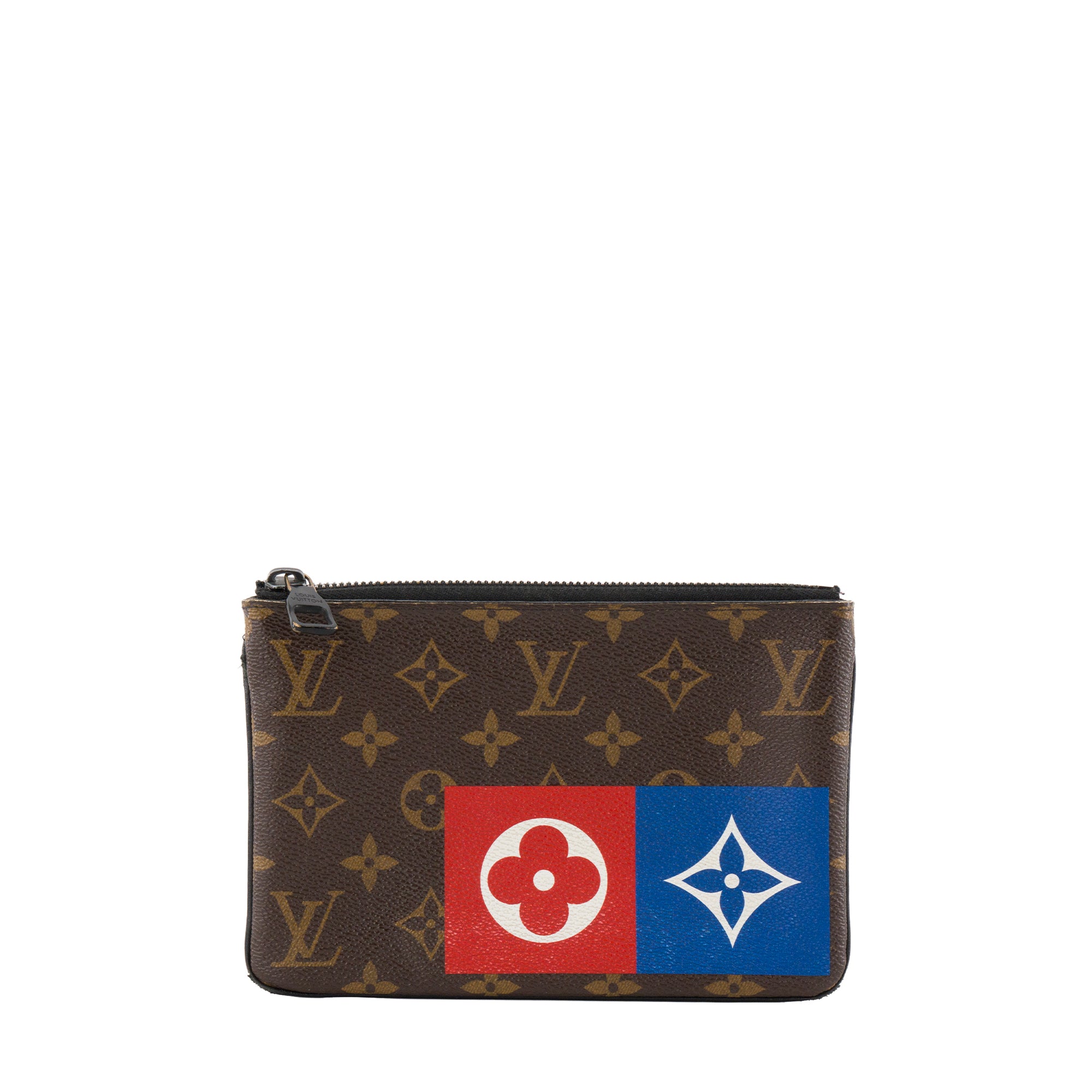 LOUIS VUITTON - Pochette Logo Story Louis Vuitton en toile enduite monogrammée