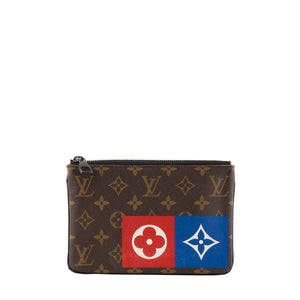 LOUIS VUITTON - Pochette Logo Story Louis Vuitton en toile enduite monogrammée