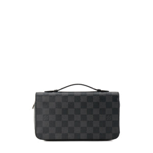LOUIS VUITTON - Portefeuille Zippy XL Louis Vuitton en toile enduite damier graphite