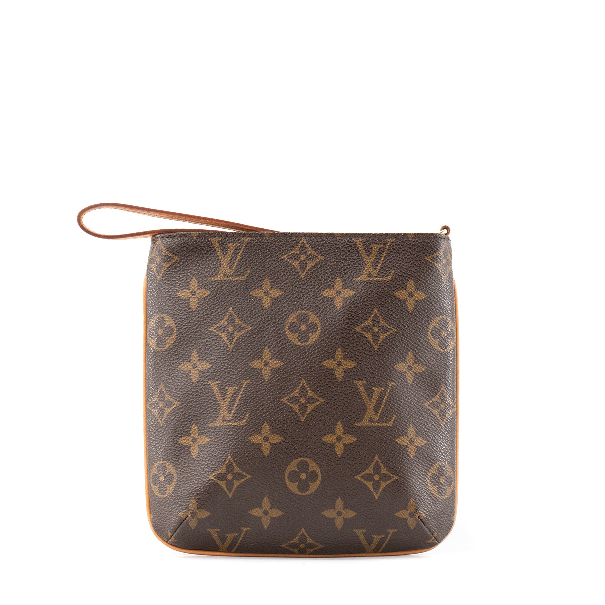 LOUIS VUITTON - Pochette Partition Louis Vuitton en toile enduite monogrammée marron vintage