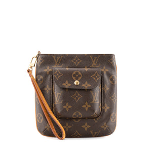 LOUIS VUITTON - Pochette Partition Louis Vuitton en toile enduite monogrammée marron vintage