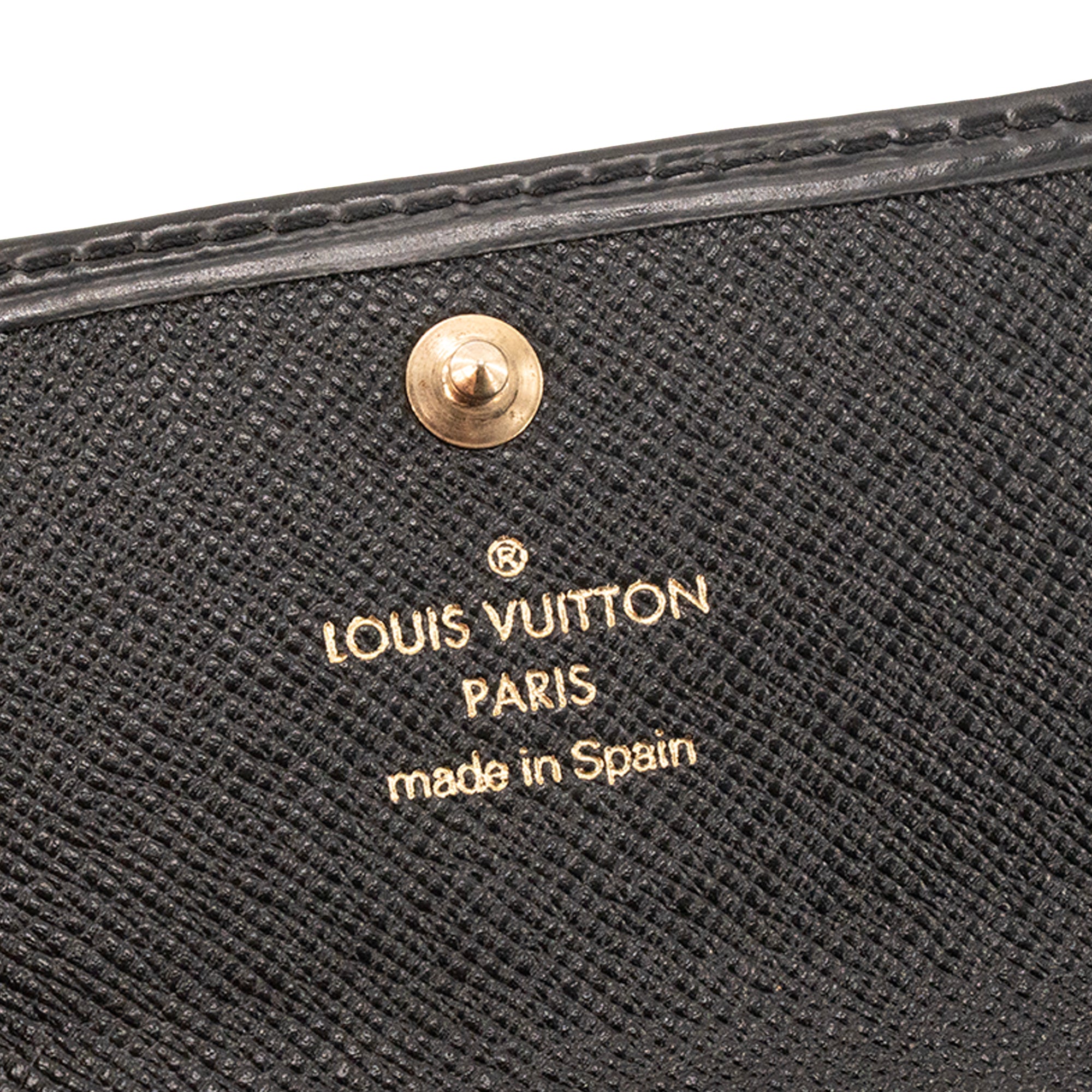 LOUIS VUITTON - Pochette Multiclés Louis Vuitton en cuir épi noir vintage