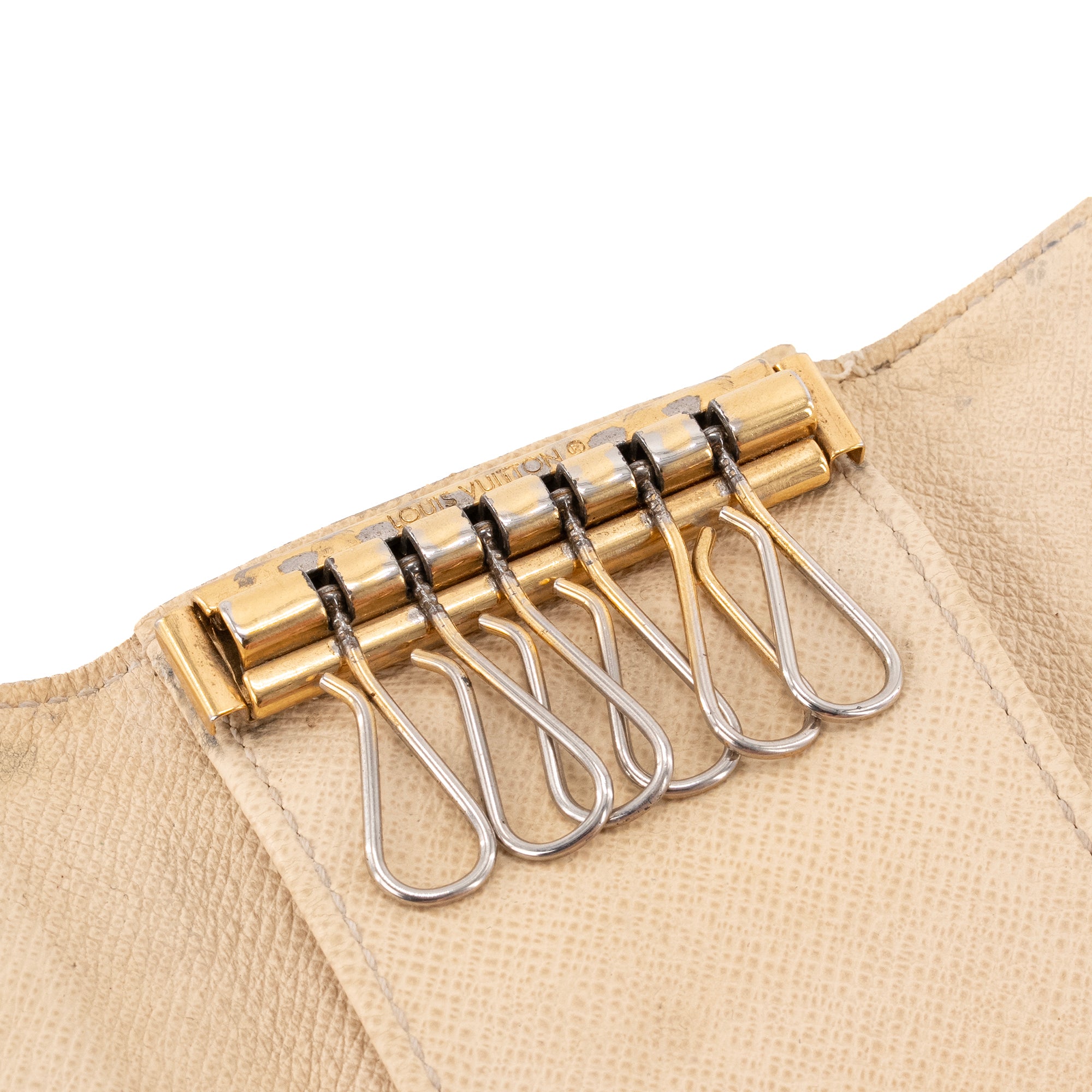 LOUIS VUITTON - Pochette Multiclés Louis Vuitton en toile enduite damier azur