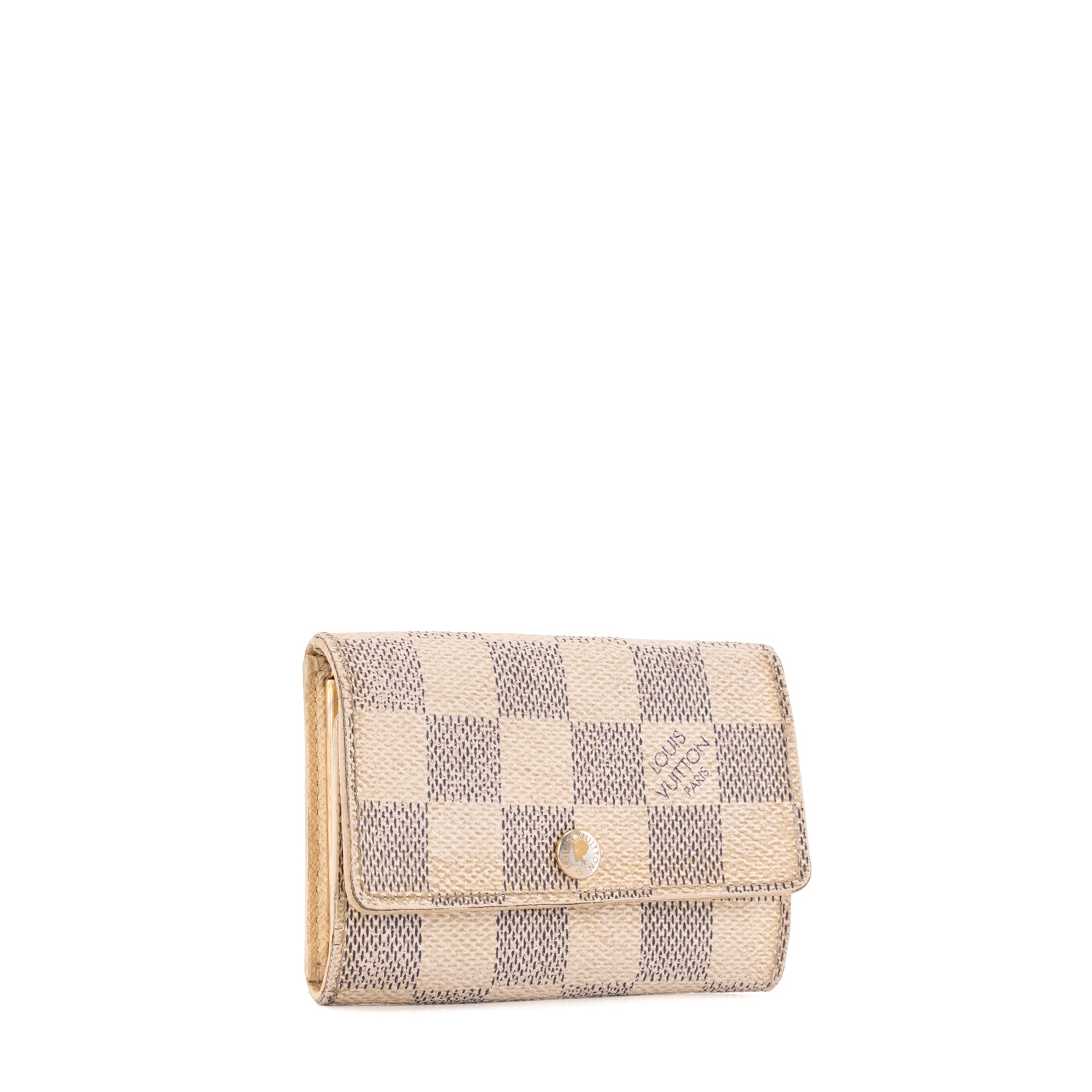 LOUIS VUITTON - Pochette Multiclés Louis Vuitton en toile enduite damier azur