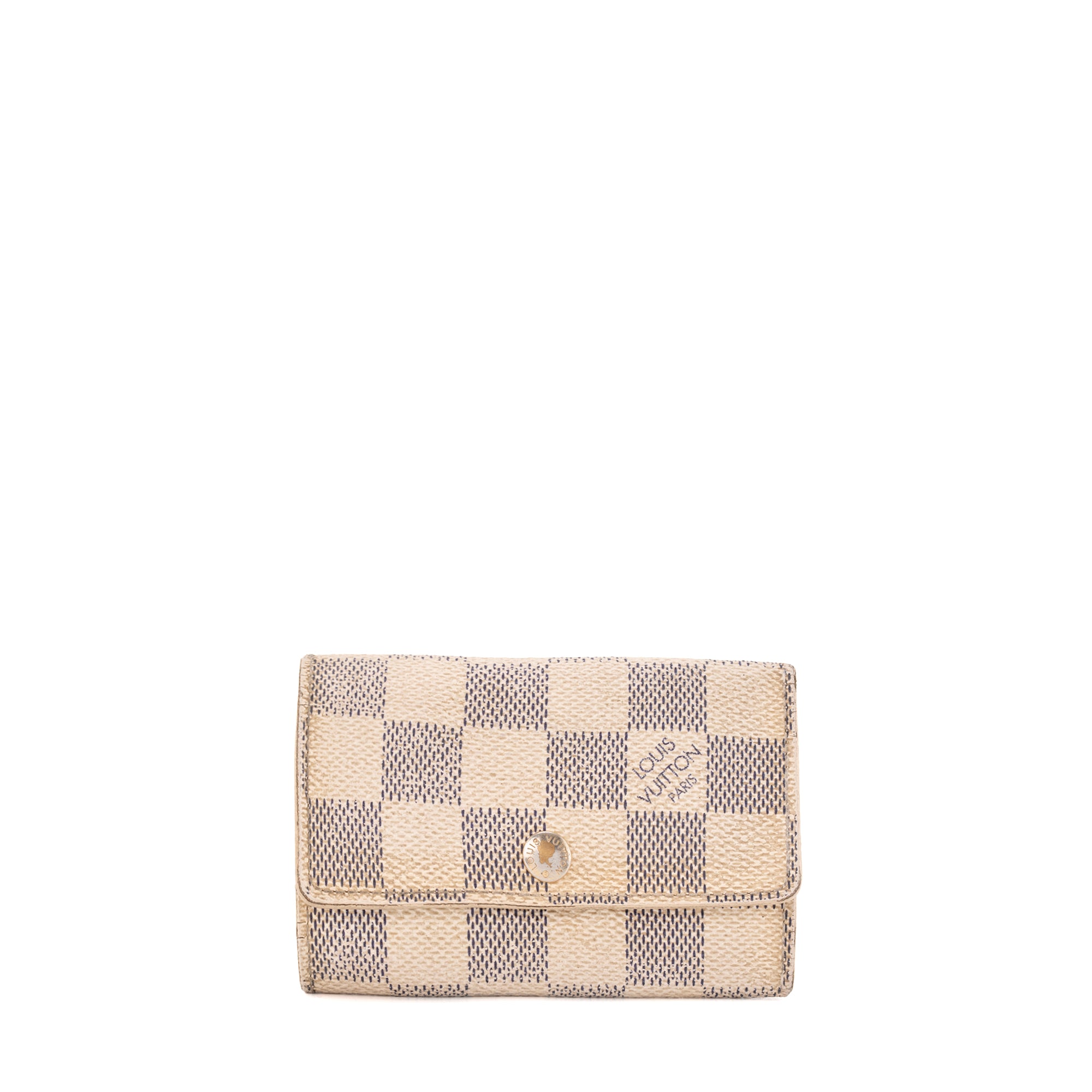 LOUIS VUITTON - Pochette Multiclés Louis Vuitton en toile enduite damier azur