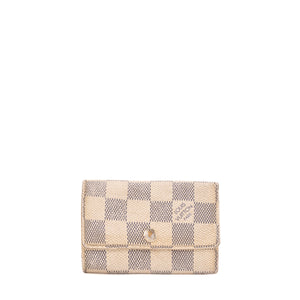 LOUIS VUITTON - Pochette Multiclés Louis Vuitton en toile enduite damier azur