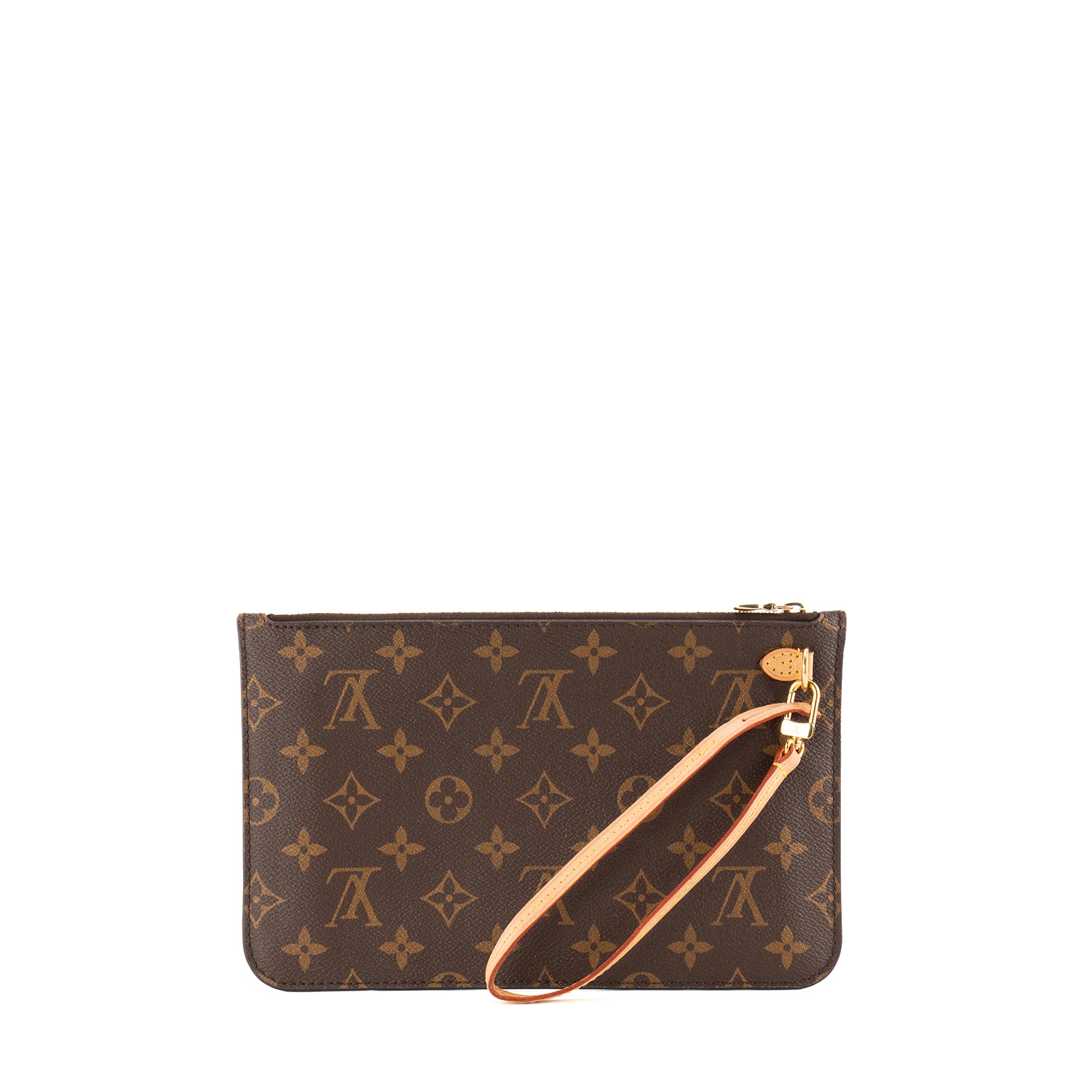 LOUIS VUITTON - Pochette Neverfull Louis Vuitton en toile enduite monogrammée
